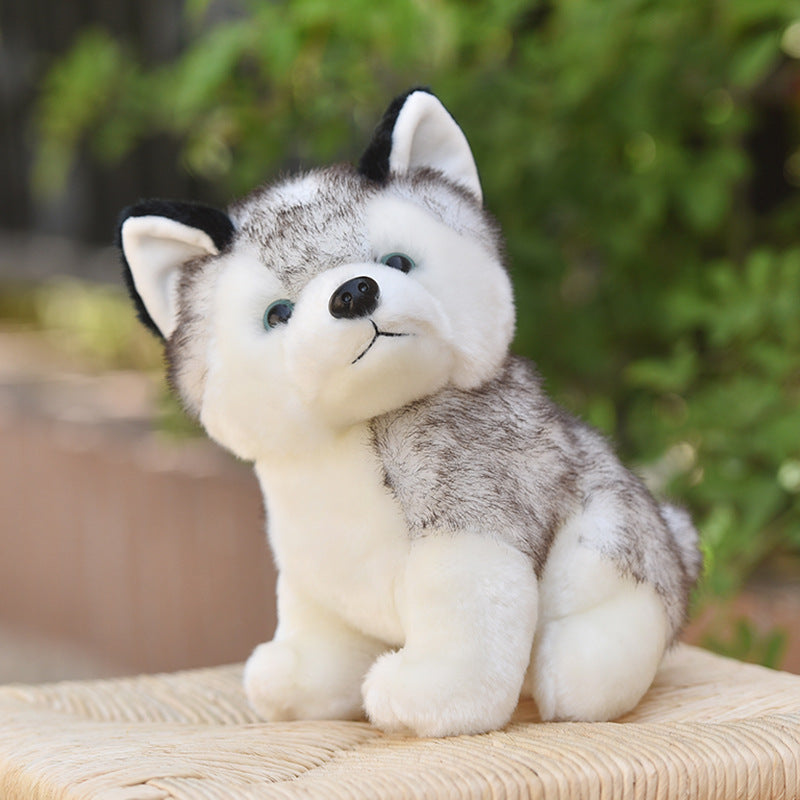 Realistic Husky Plush Toy, Soft Gray and White Puppy in 20, 25 or 30 cm for Cozy Bedrooms, Desks and Dog Lover Gifts