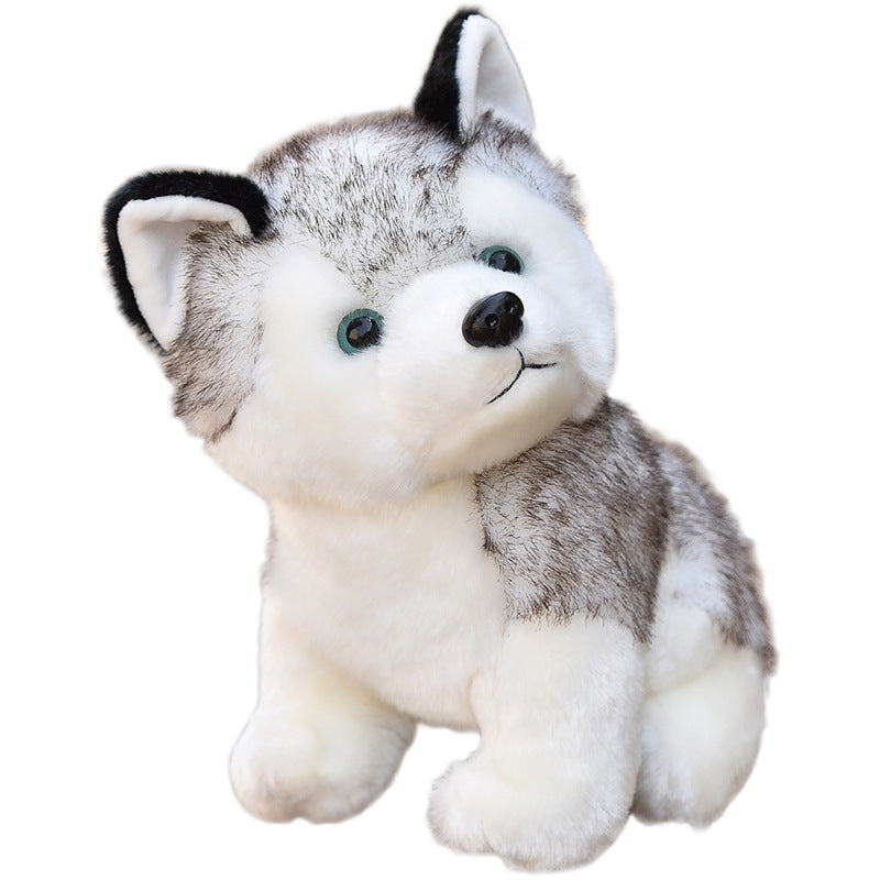 Realistic Husky Plush Toy, Soft Gray and White Puppy in 20, 25 or 30 cm for Cozy Bedrooms, Desks and Dog Lover Gifts