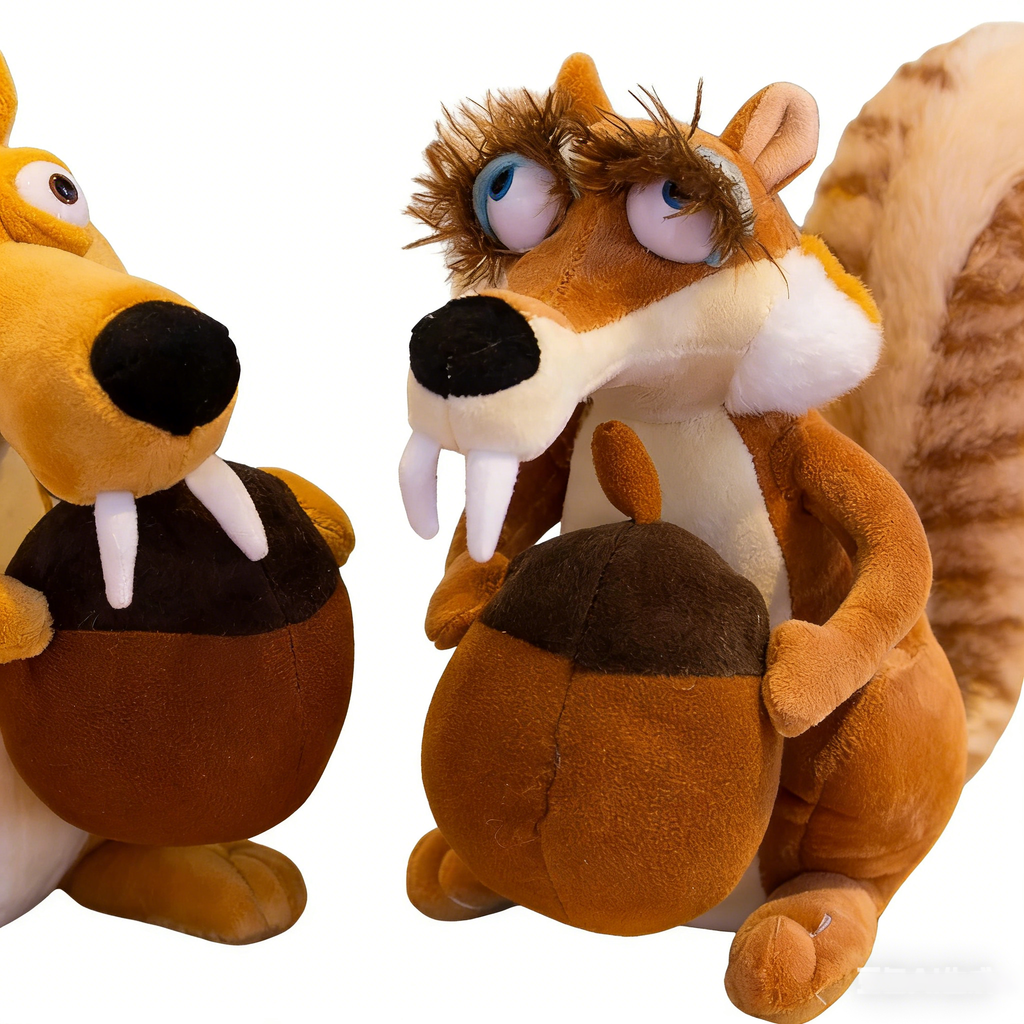 Ice Age Plush Toys Set - Sid, Manny, Diego & Scrat Stuffed Animals | Soft Plush Figures for Kids Gifts, Collectibles & Decor