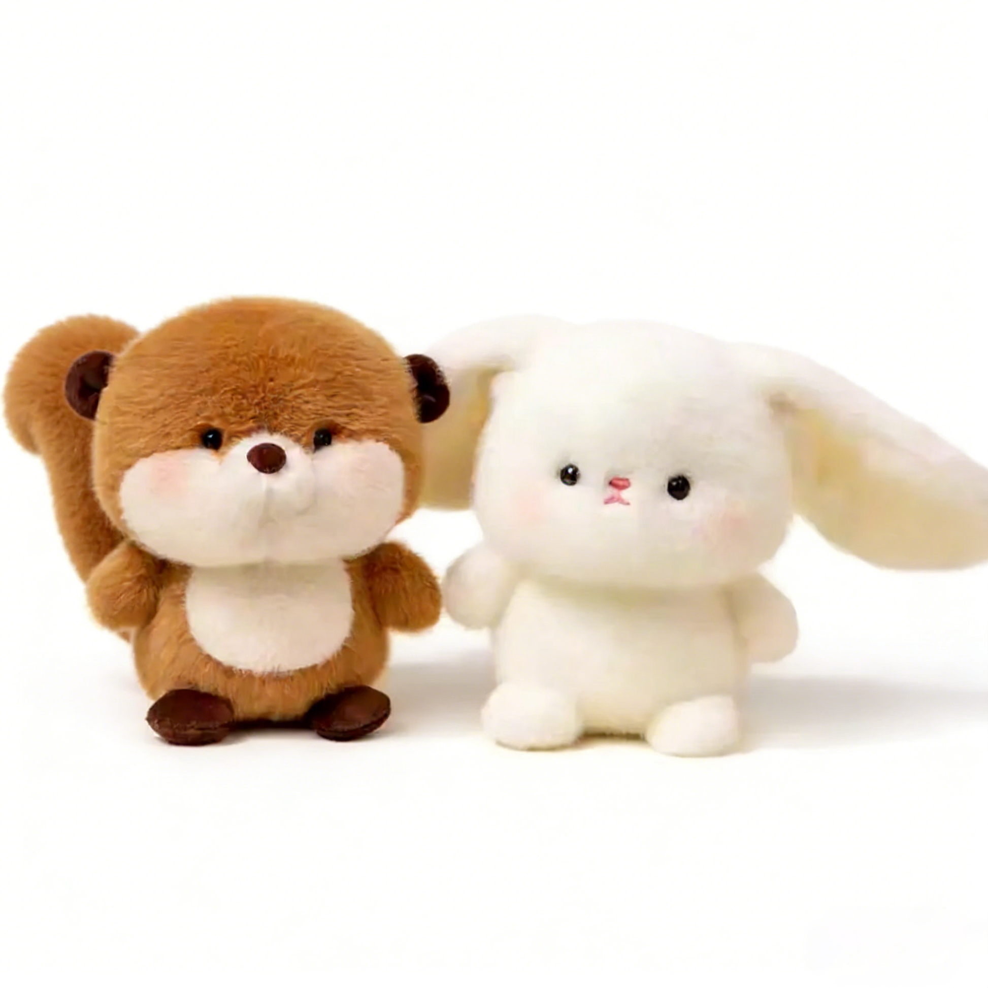 "Cute Animal Plush Toy Set (9 Pcs) - Soft Stuffed Panda/Fox/Pig/Elephant/Bear for Kids, Cuddly Gift for Bedroom Decor & Stress Relief"