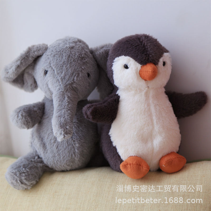 Playful Mini Animal Plush Toys, Pig Fox Elephant Penguin Bunny Duck Sheep Dog or Chick Stuffed Friends for Cozy Shelves and Thoughtful Gifts