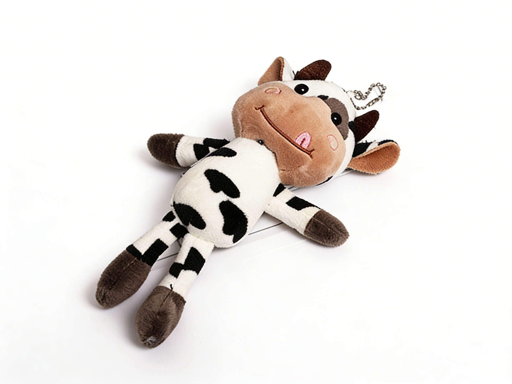 Cute Cow Plush Keychain - Soft Stuffed Cow Toy Charm for Bag/Car/Laptop | Adorable Cow Plushie Keyring (Perfect for Farm Animal Lovers)