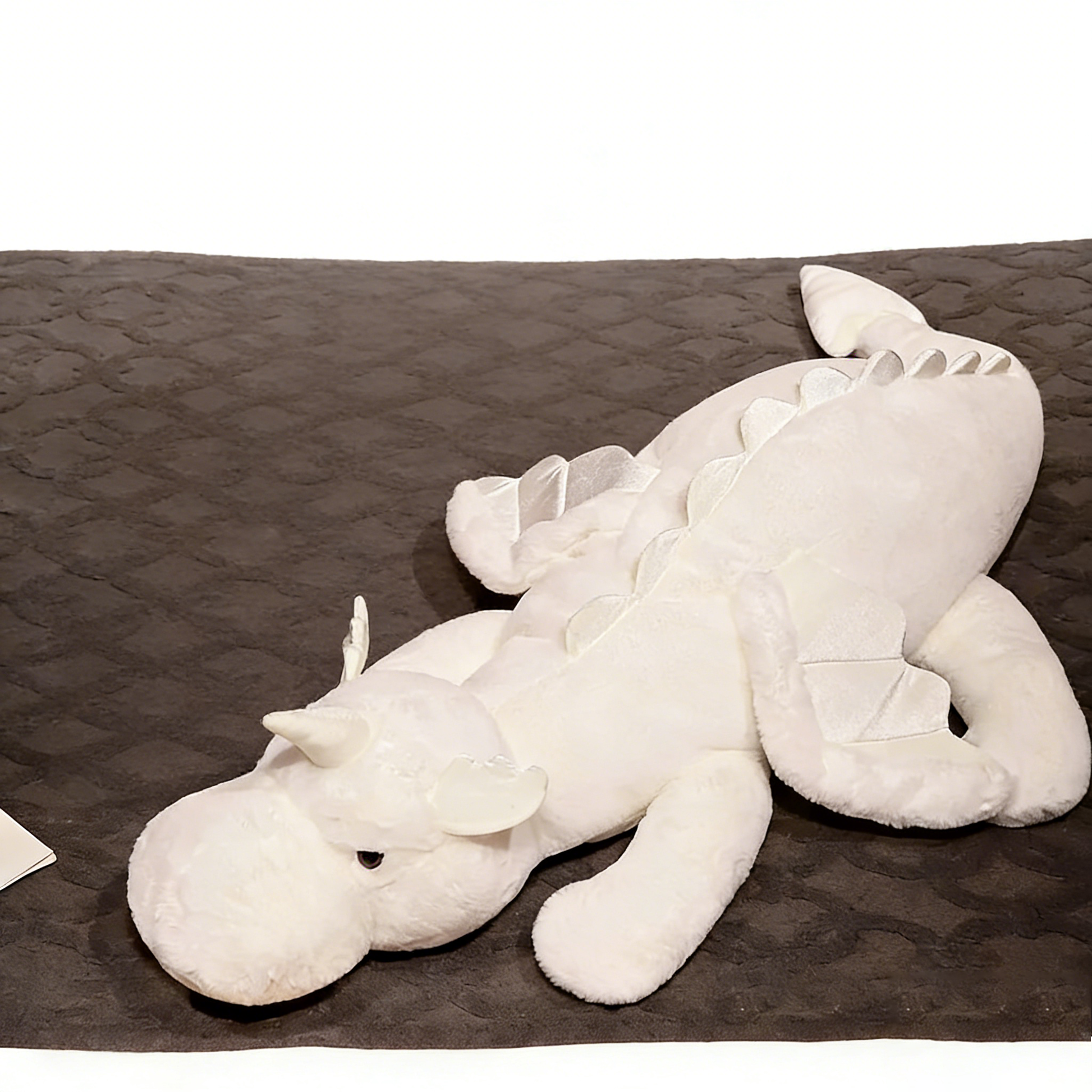 Giant Soft Dragon Plush Toy - Large Stuffed Animal Pillow for Kids & Adults, Huggable Long Body Cuddly Dragon Stuffed Toy (Pink/White, Multiple Sizes)