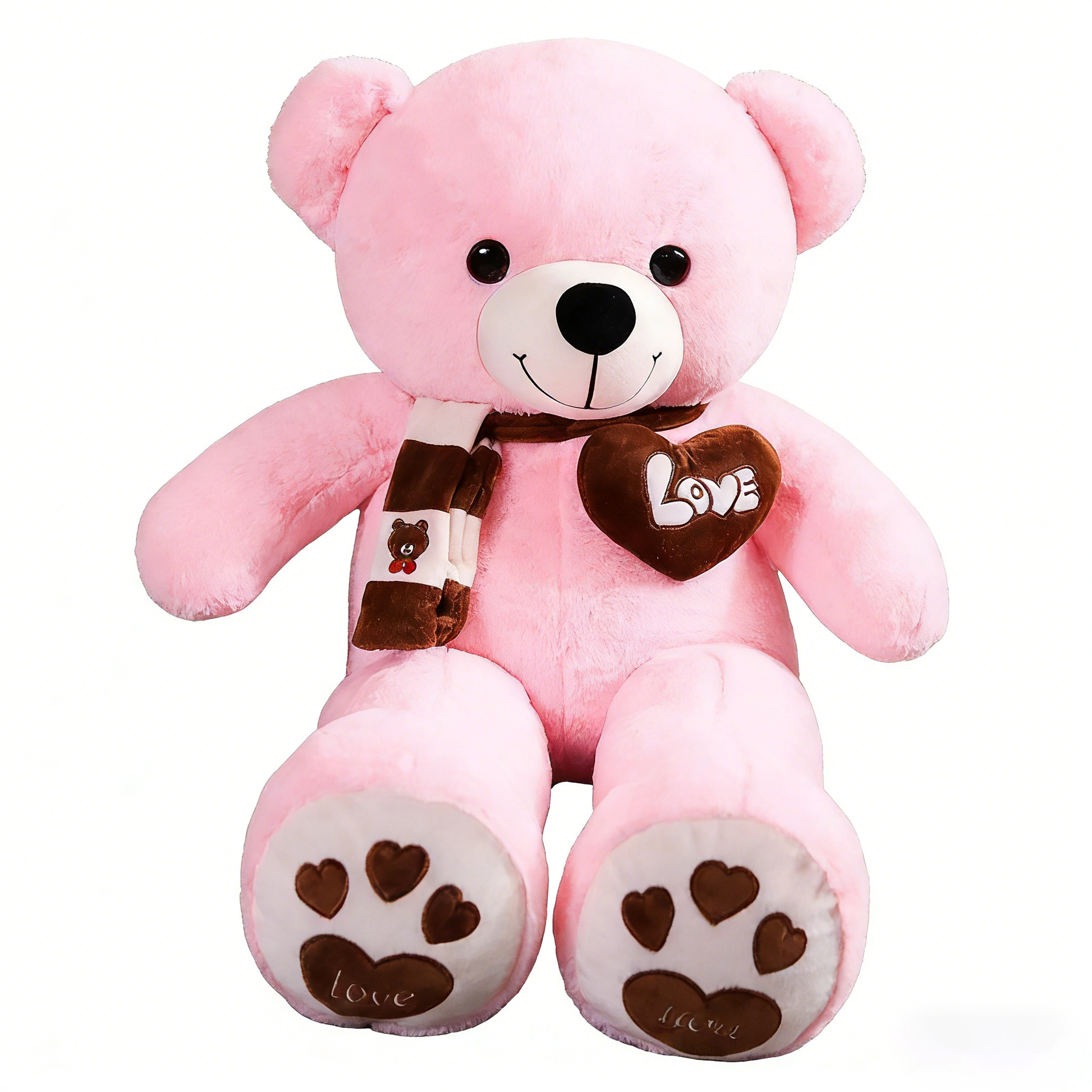 Giant Teddy Bear Plush Toy Set (Multiple Sizes/Colors) - Soft "Love" Heart Stuffed Animal, Cuddly Bear Pillow for Kids/Adults, Perfect Valentine's/Birthday/Anniversary Gift for Loved Ones