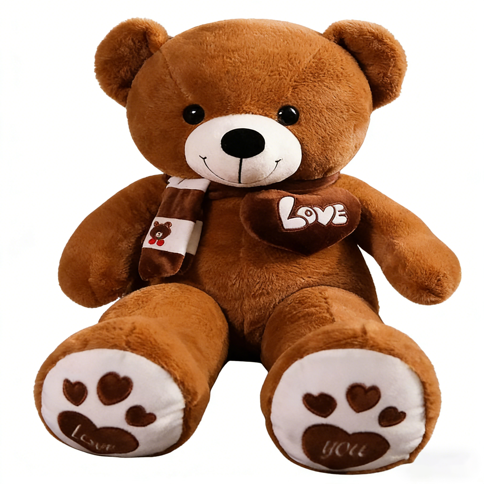 Giant Teddy Bear Plush Toy Set (Multiple Sizes/Colors) - Soft "Love" Heart Stuffed Animal, Cuddly Bear Pillow for Kids/Adults, Perfect Valentine's/Birthday/Anniversary Gift for Loved Ones