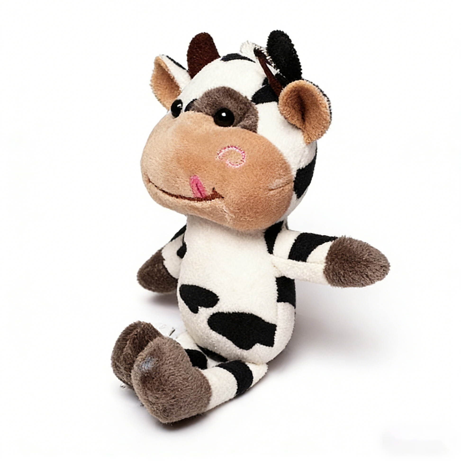 Cute Cow Plush Keychain - Soft Stuffed Cow Toy Charm for Bag/Car/Laptop | Adorable Cow Plushie Keyring (Perfect for Farm Animal Lovers)