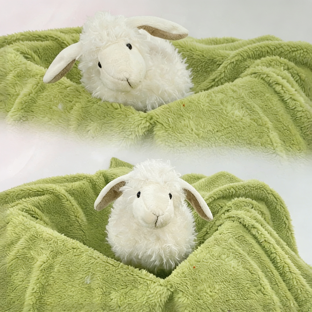 Children Soft White Sheep Plush Doll Baby Cute Animal Doll Girls Baby Stuffed Doll Home Toys Sleeping Mate Stuffed Plush Toys