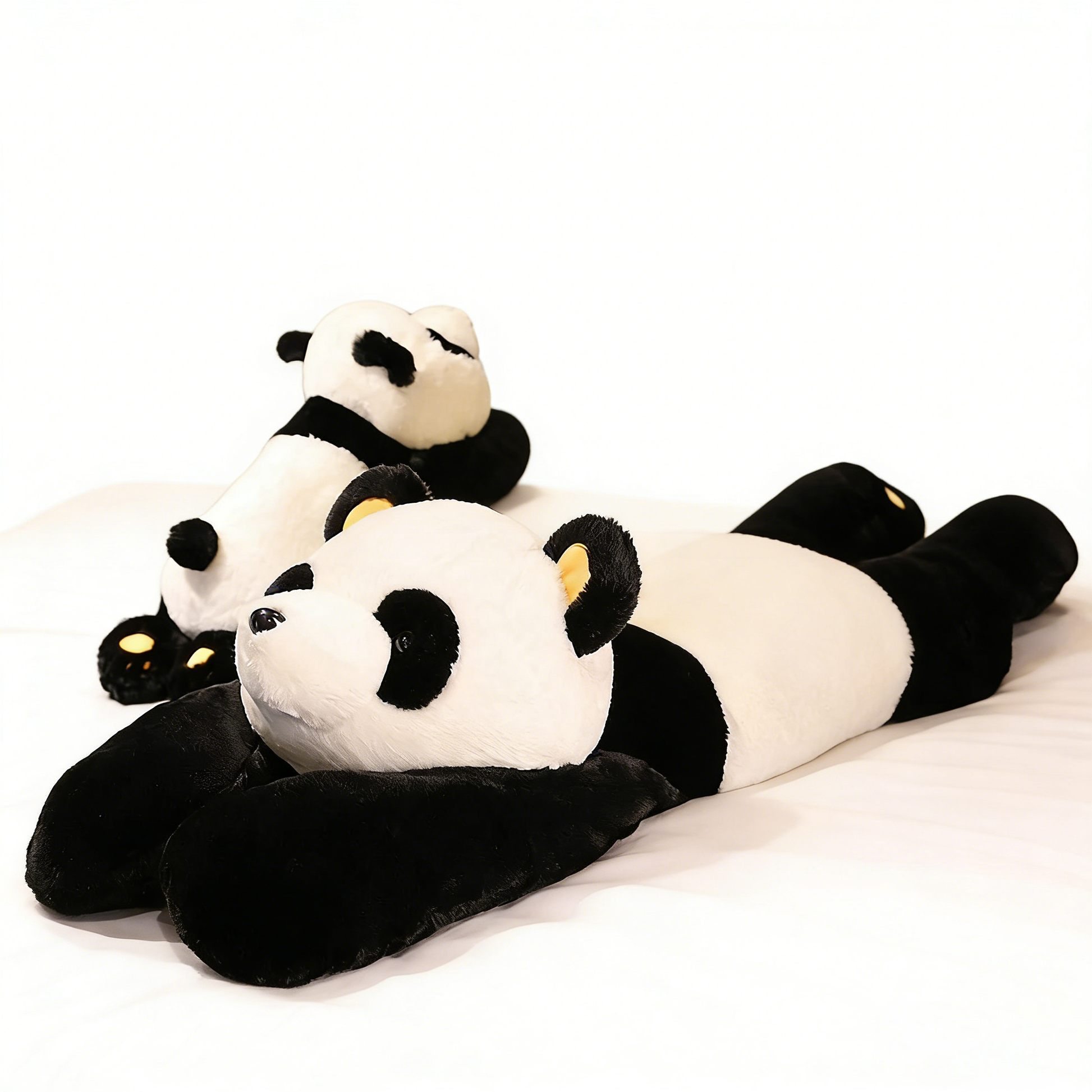 Giant Lazy Panda Plush Pillow - Soft Stuffed Animal Cuddly Toy for Bed, Sofa, Kids & Adults (Large Size, Lifelike Design)"