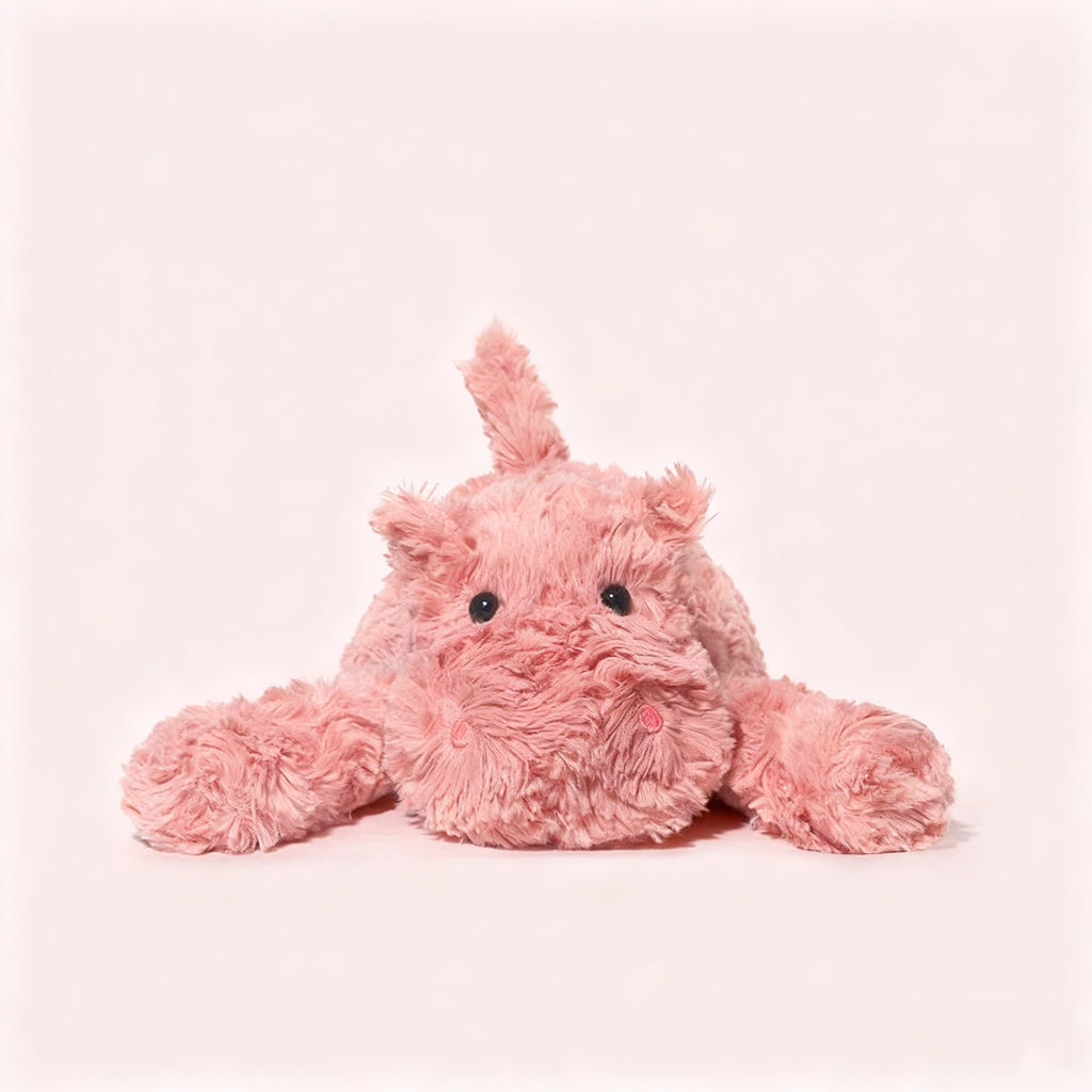 Pink Stuffed Plush Toys Cute Hippopotamus Sleep Pillow Companion Home Decor Adorable Gift Doll Birthday for Kids Girls Boy