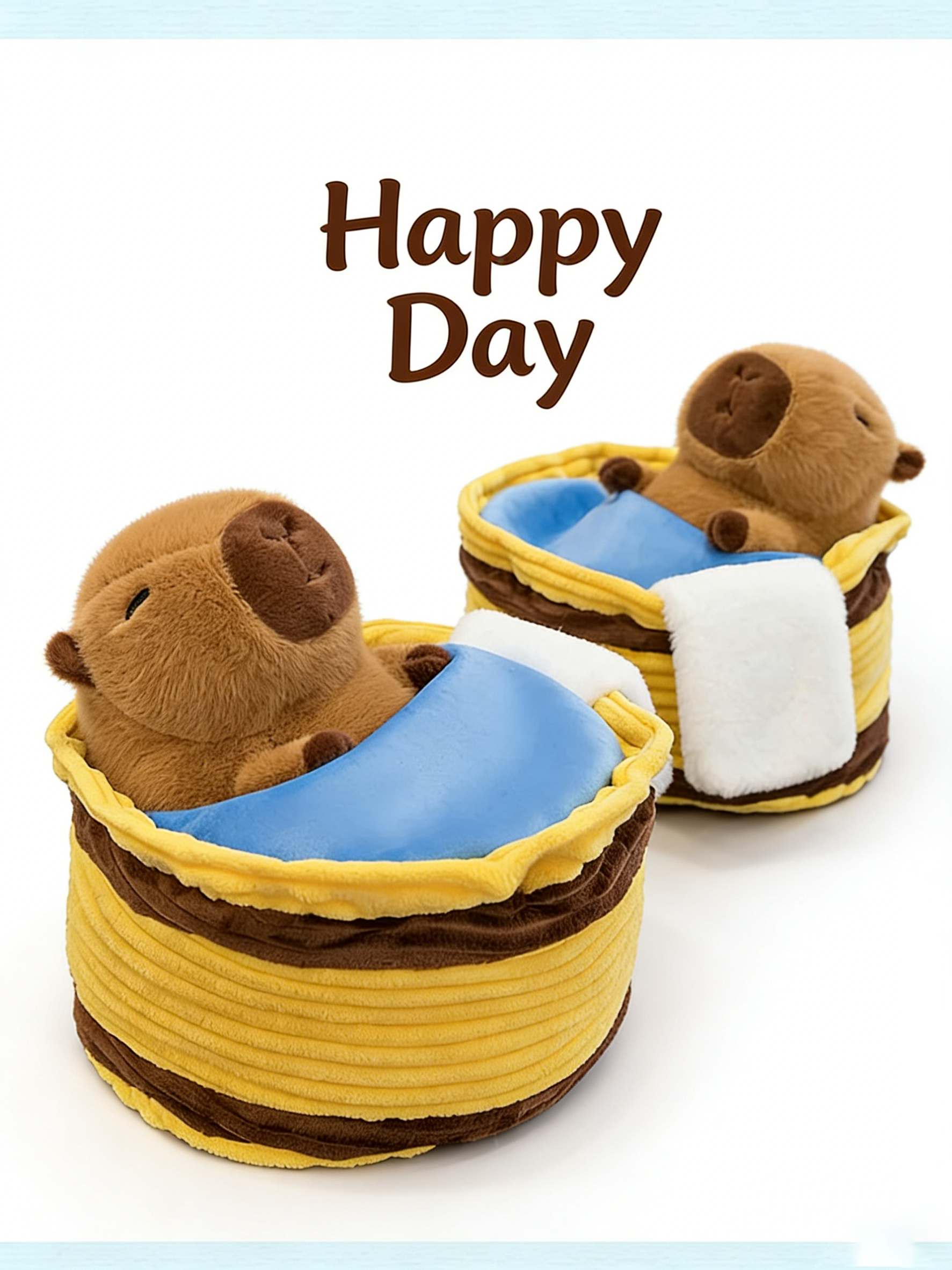 Cute Capybara Plush Toy with Cozy Bathtub Bed - Soft Stuffed Animal for Kids & Adults, Huggable Companion Gift