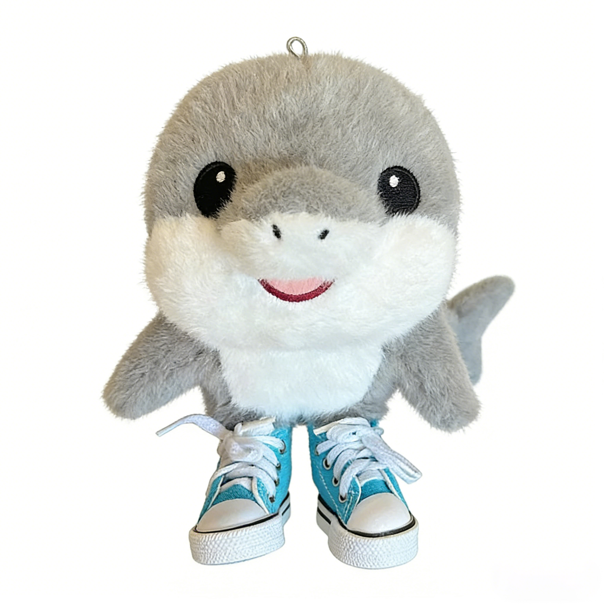 "Cute Shark Plush Toy  Stylish Sneaker-Wearing Shark Stuffed Dolls, Soft Cuddly Plushies for Kids & Home Decor"