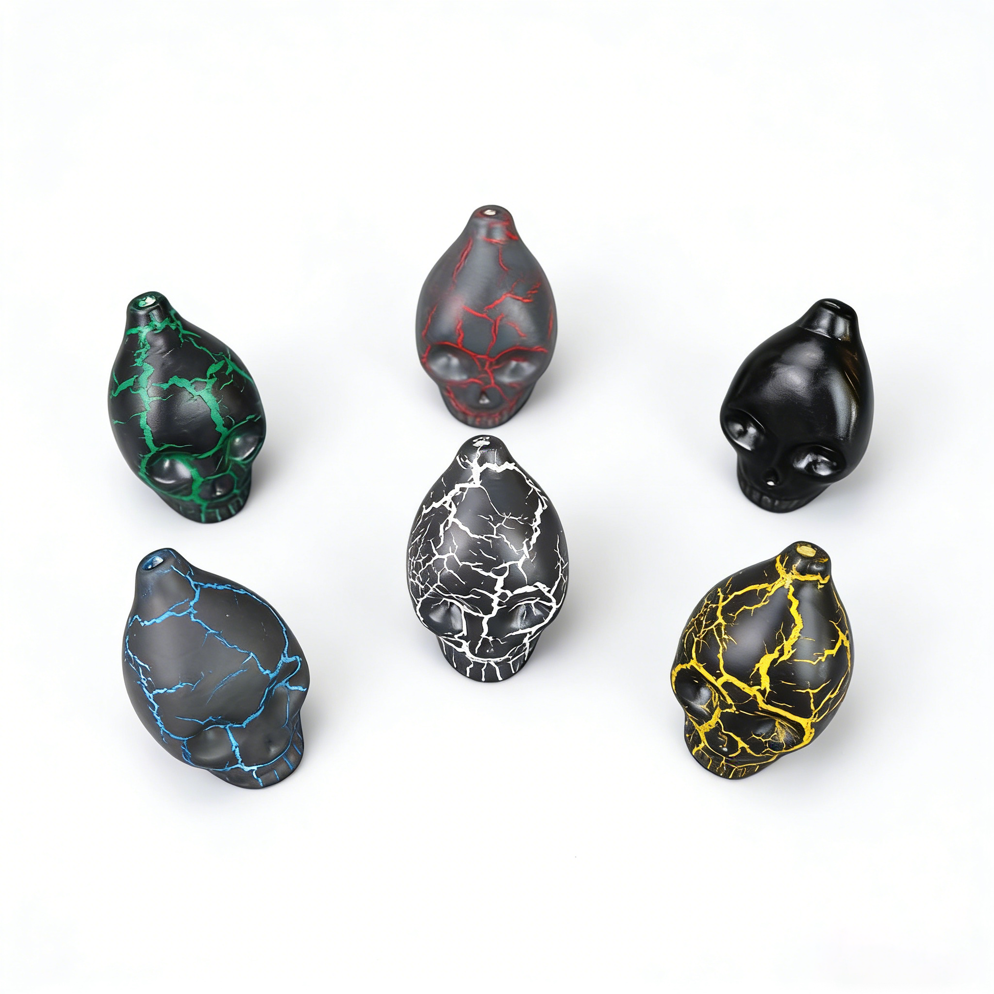 Aztec Death Whistle (Multiple Styles) – Handmade Clay Skull Ghost Whistle with Loud Penetrating Sound