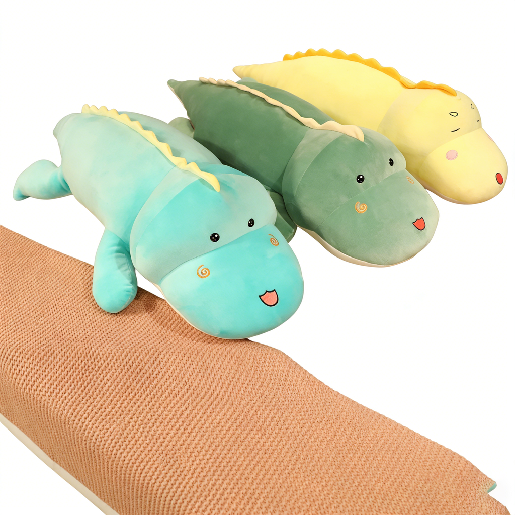 "Long Crocodile Plush Pillow - Soft Stuffed Animal Body Pillow | Cute Kawaii Croc Plush Toy for Kids & Adults (Multiple Colors)"