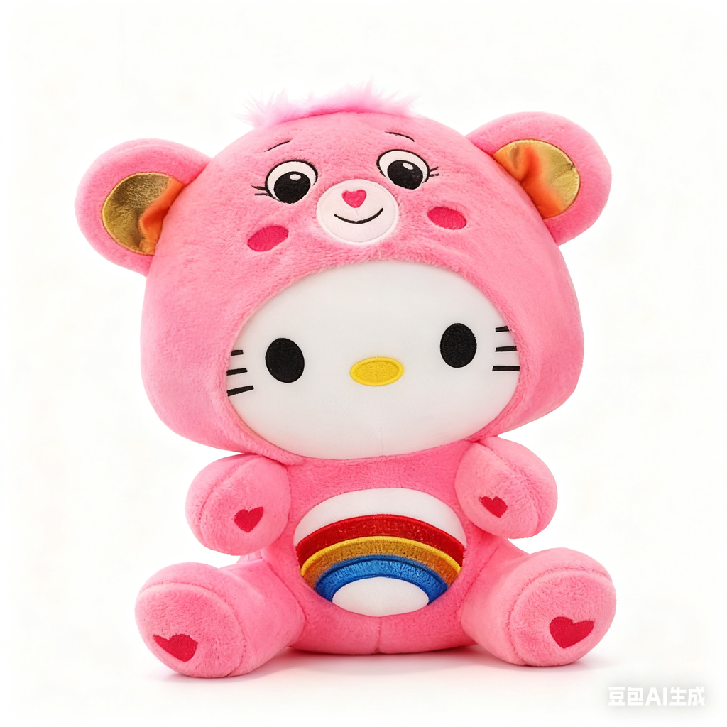 Meet the Dreamy Sanrio x Care Bears Crossover Plushies: 30cm of Rainbow Magic!