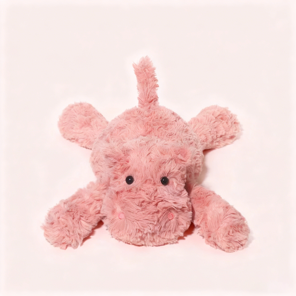 Pink Stuffed Plush Toys Cute Hippopotamus Sleep Pillow Companion Home Decor Adorable Gift Doll Birthday for Kids Girls Boy