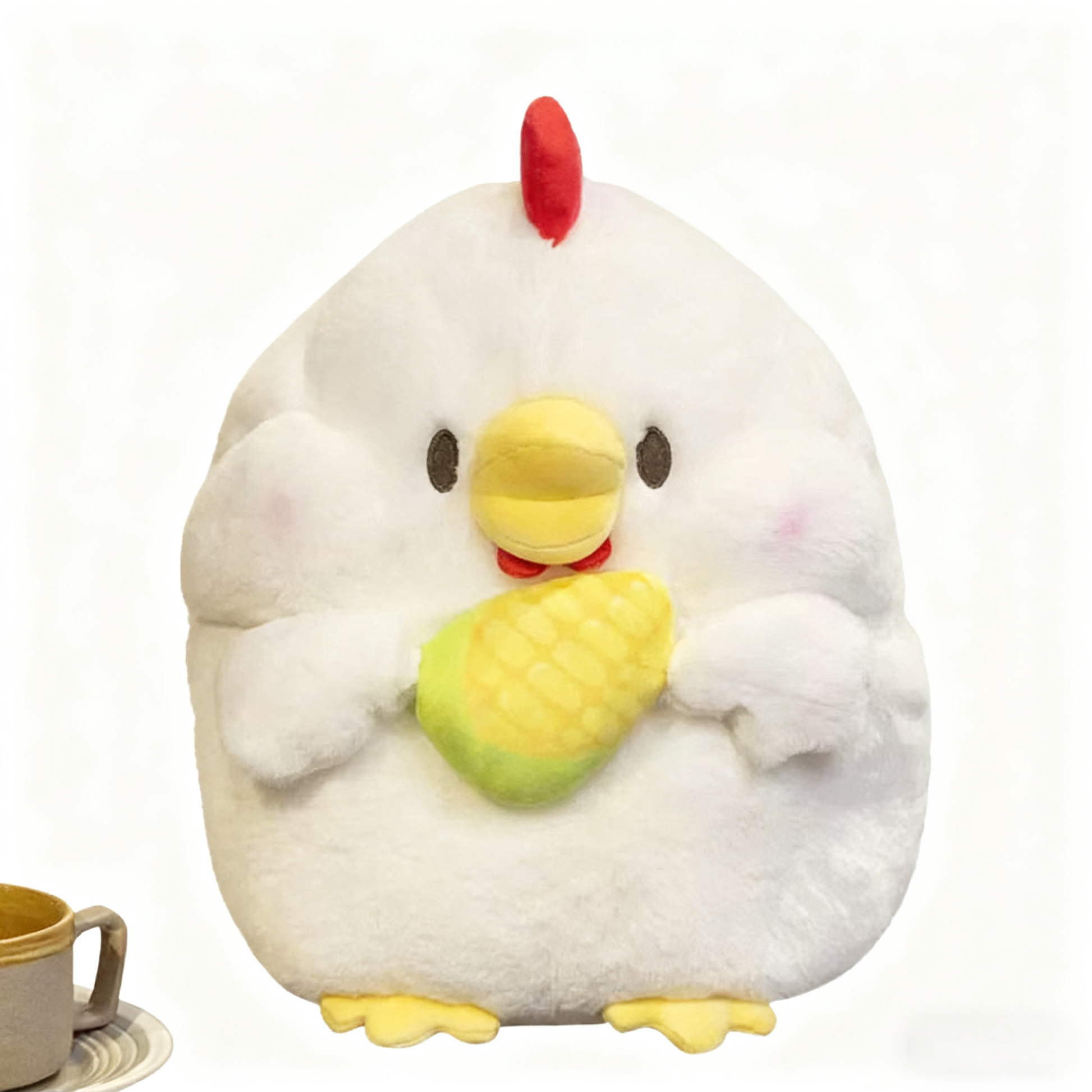 “Adorable Plush Toys Set: Pink Pig with Cabbage & Beige Dog with Drumstick, Soft Stuffed Animals, Cute Plushies for Kids, Ideal Gifts for Boys & Girls”