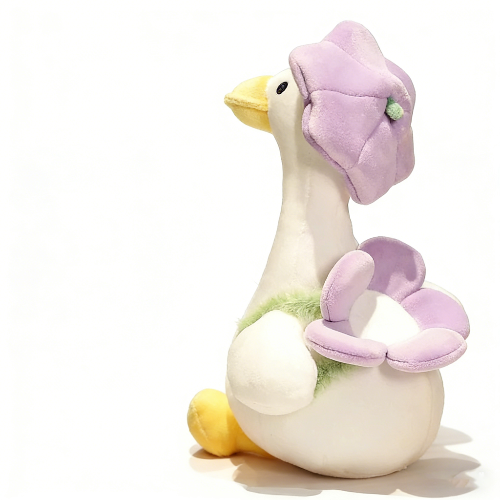 Giant Flower Hat Duck Plush Toy – Soft Stuffed Animal Duck Pillow for Cuddling, Kids Gift, Home Decor | Cute Large Plush Duck for Adults & Children