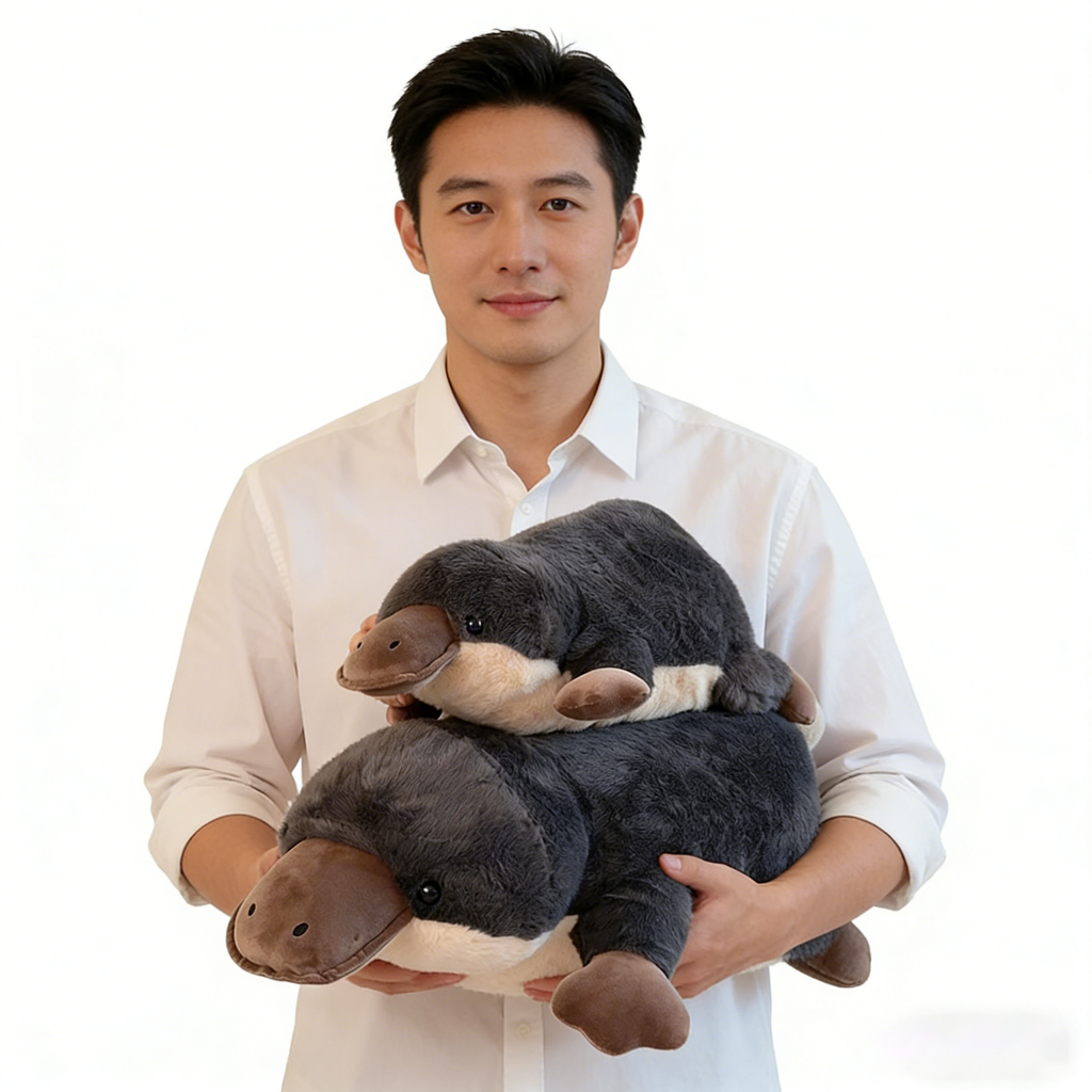 "Realistic Platypus Plush Toy - Soft Stuffed Australian Wildlife Animal for Kids & Adults, Cuddly Platypus Doll Gift for Bedroom Decor & Animal Lovers"