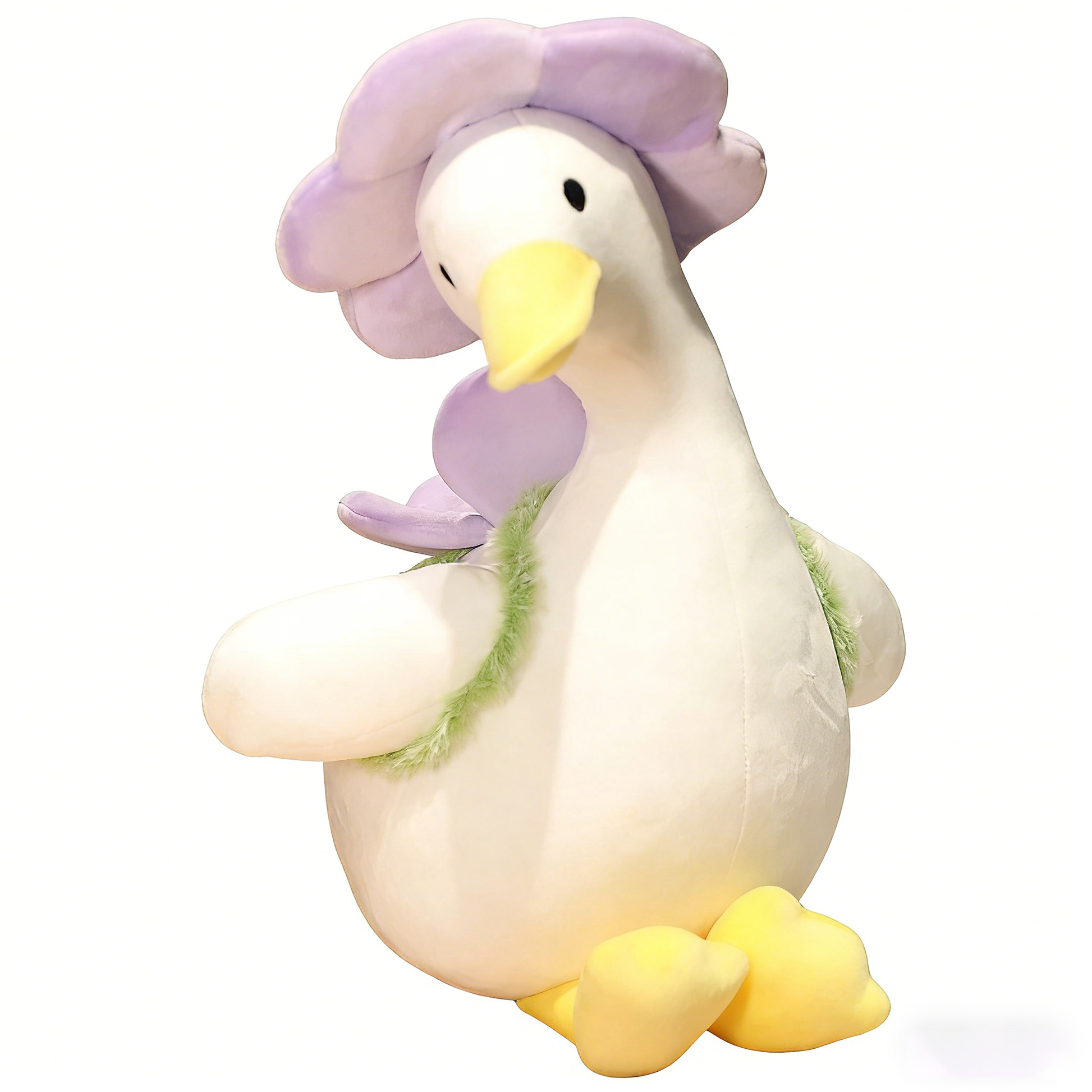 Giant Flower Hat Duck Plush Toy – Soft Stuffed Animal Duck Pillow for Cuddling, Kids Gift, Home Decor | Cute Large Plush Duck for Adults & Children