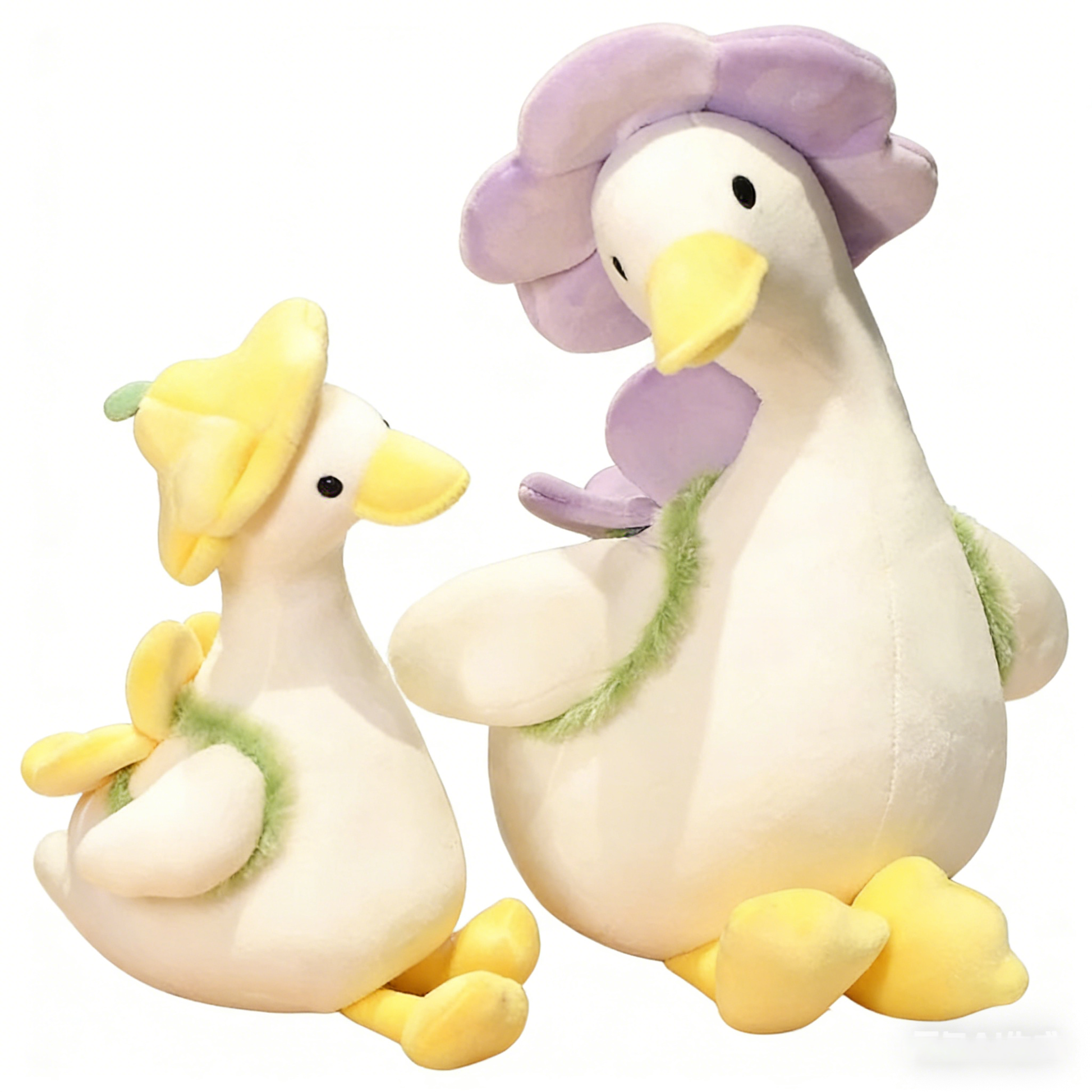 Giant Flower Hat Duck Plush Toy – Soft Stuffed Animal Duck Pillow for Cuddling, Kids Gift, Home Decor | Cute Large Plush Duck for Adults & Children