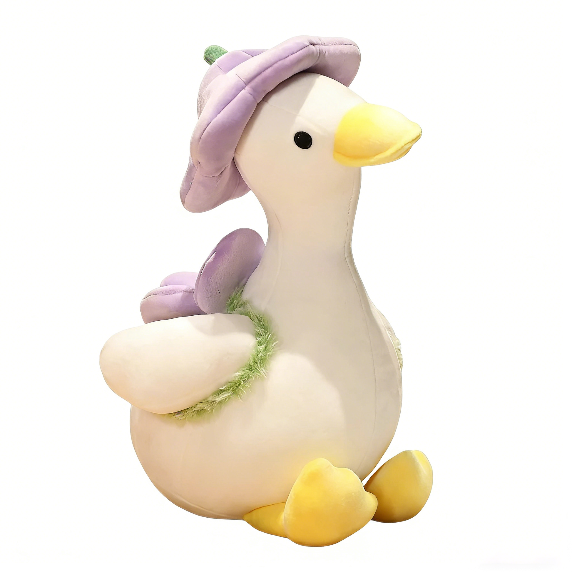 Giant Flower Hat Duck Plush Toy – Soft Stuffed Animal Duck Pillow for Cuddling, Kids Gift, Home Decor | Cute Large Plush Duck for Adults & Children