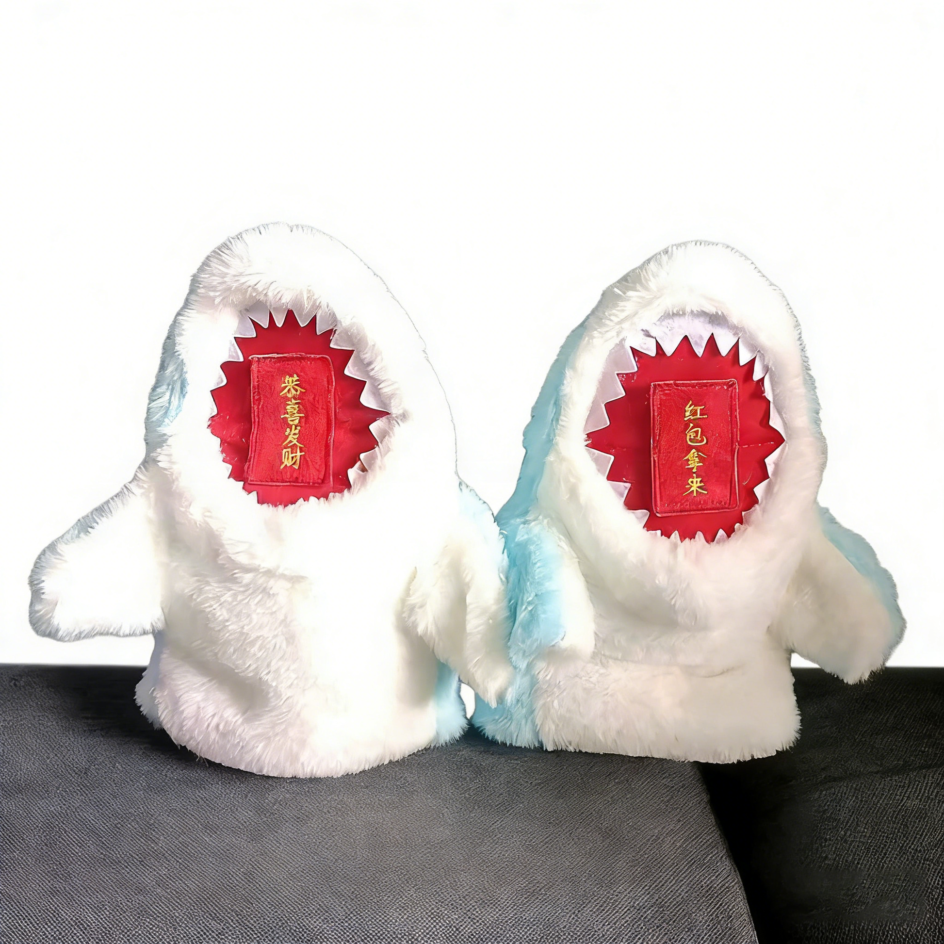 Cute Shark Hand Puppet Plush Toy - Soft Fluffy Animal Hand Puppets for Kids Toddlers, Interactive Puppet Show Toys, Gift for Boys Girls Birthday & Playtime