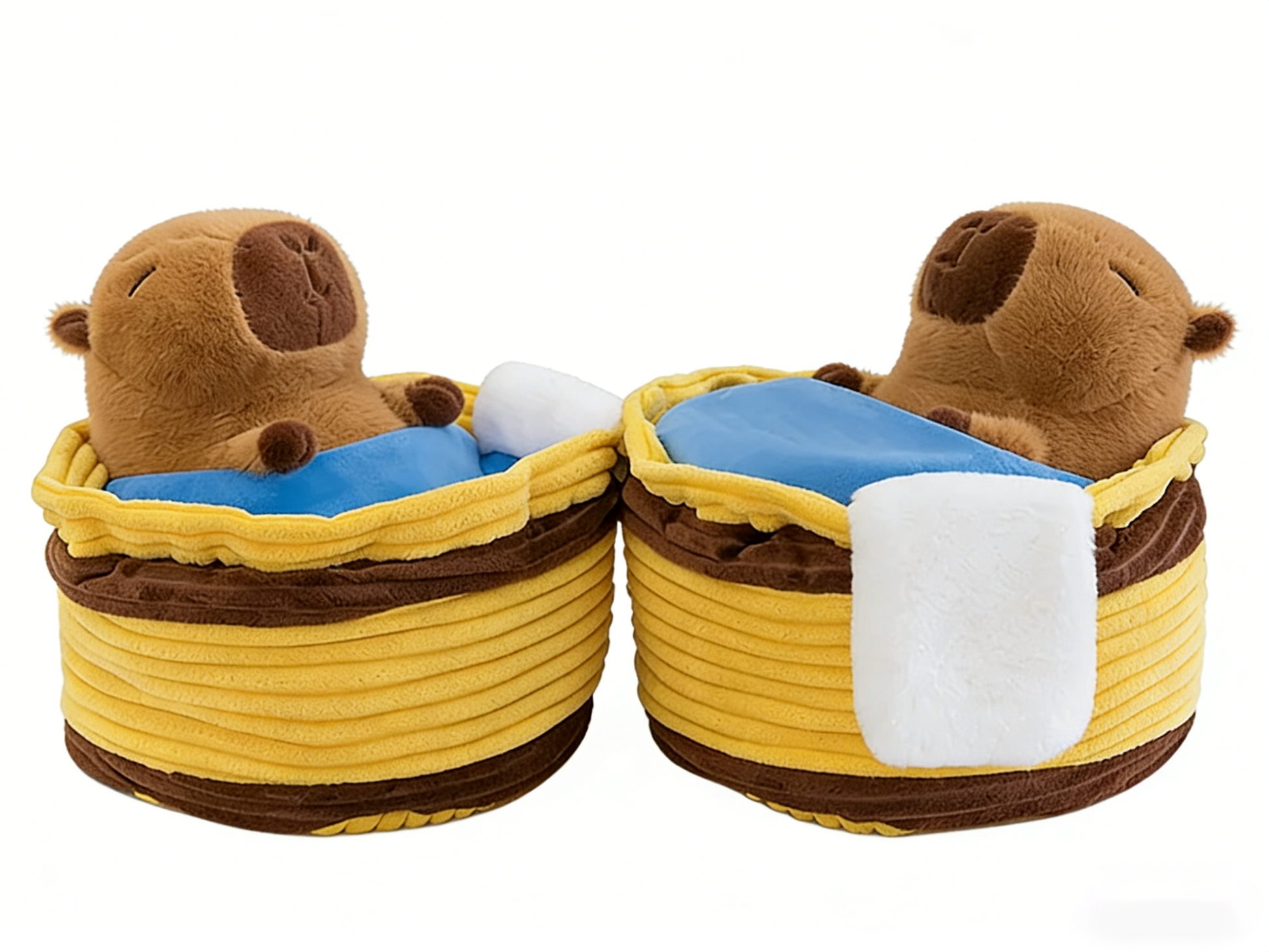 Cute Capybara Plush Toy with Cozy Bathtub Bed - Soft Stuffed Animal for Kids & Adults, Huggable Companion Gift