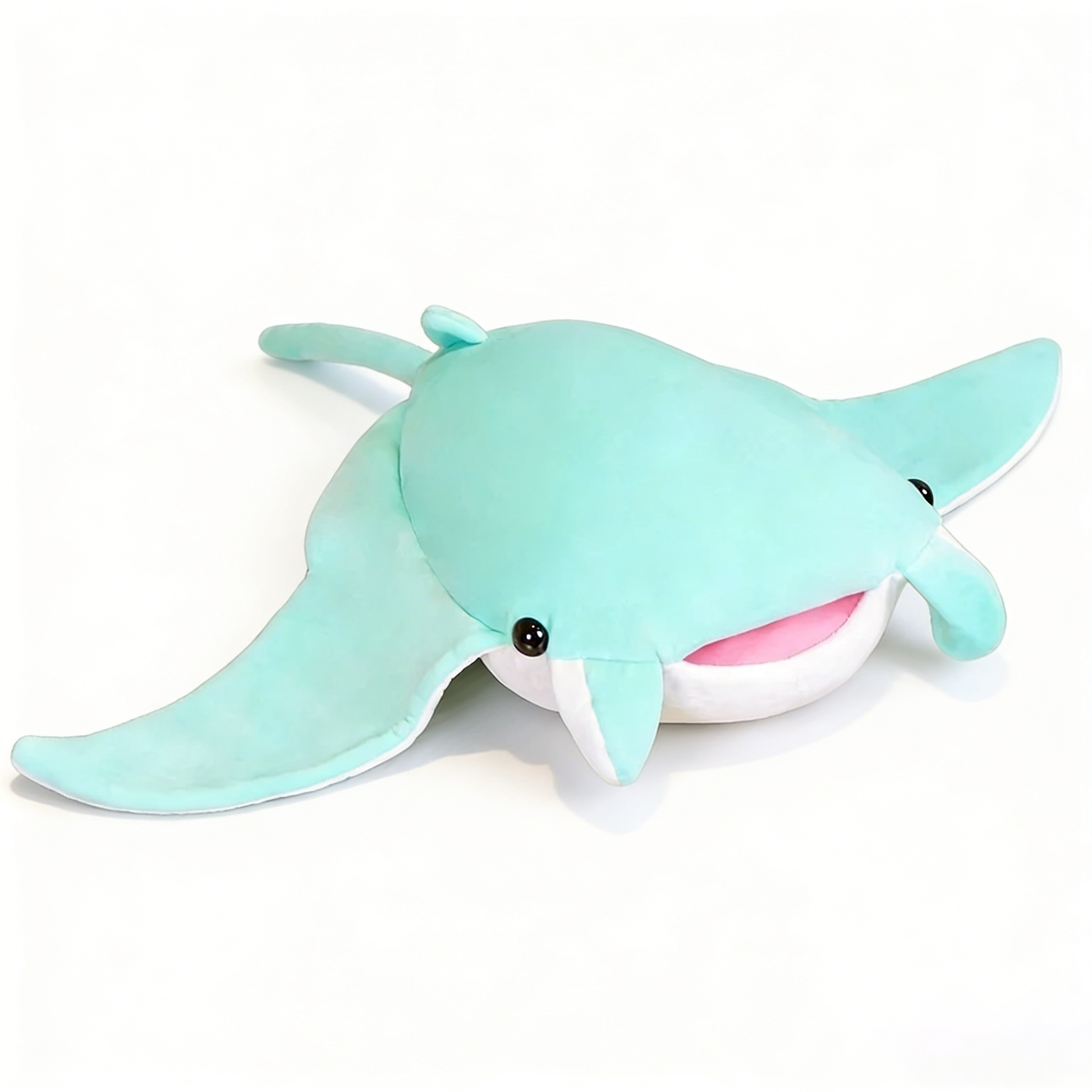 "Cute Manta Ray Plush Toy - Soft Stuffed Animal Pillow | Kawaii Ocean Sea Creature Plush for Kids & Adults (2 Colors)"