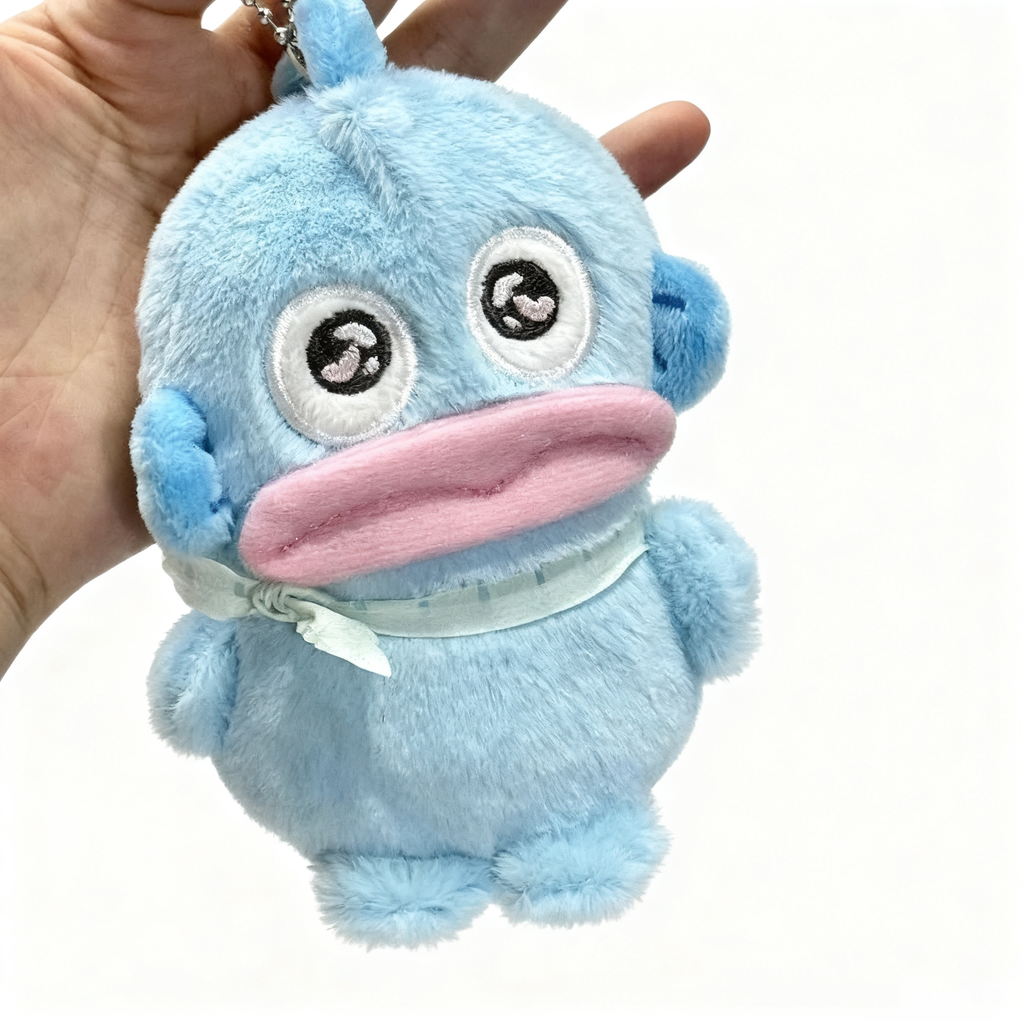 JELLY SIGHT Blue Flannel Plush Keychains - Japanese Movie & TV Themed, CE - Certified, Unisex for 14+y & 18+