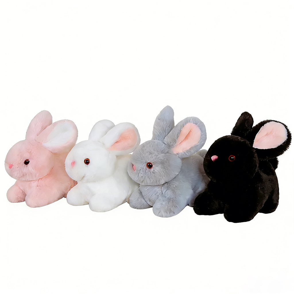 "Cute Bunny Plush Toy Set - Soft Stuffed Rabbit with Keychain | Kawaii Rabbit Plush for Kids, Bag Charms & Home Decor (Multiple Sizes/Colors)"