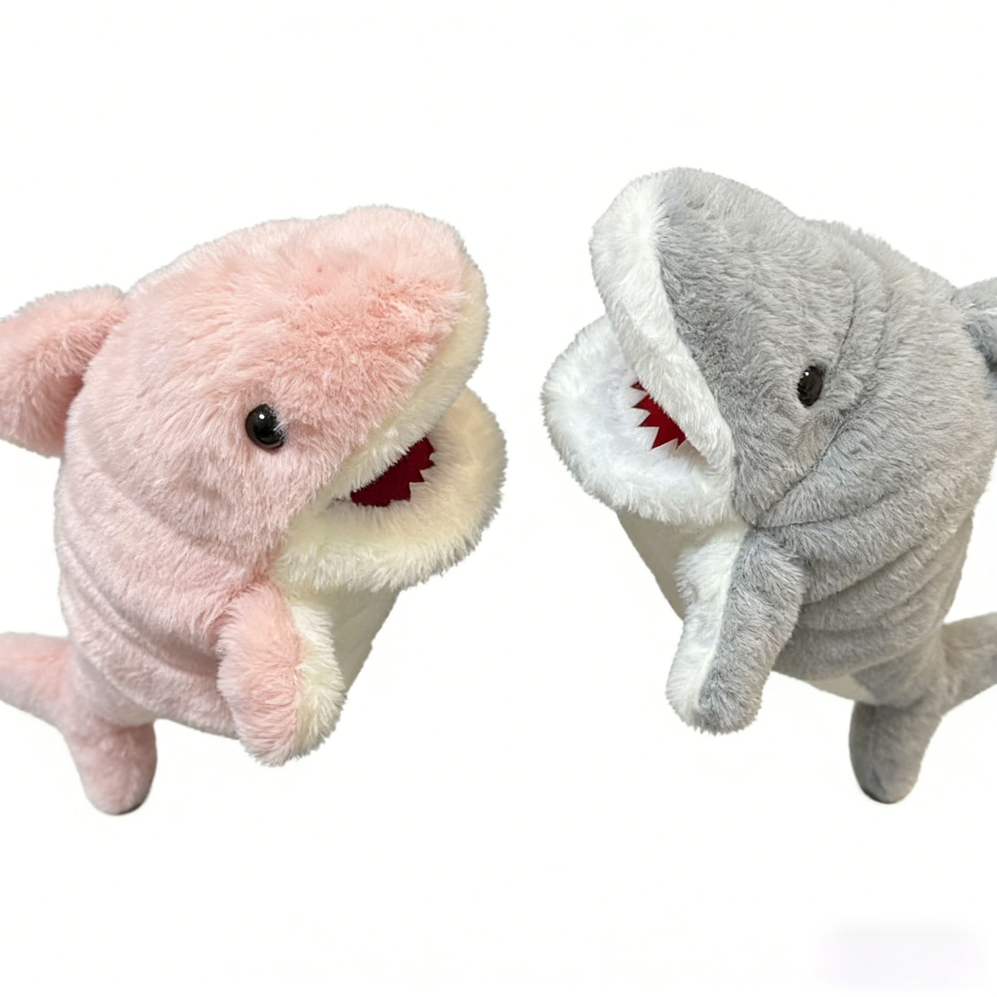 Cute Shark Hand Puppet Plush Toy - Soft Fluffy Animal Hand Puppets for Kids Toddlers, Interactive Puppet Show Toys, Gift for Boys Girls Birthday & Playtime