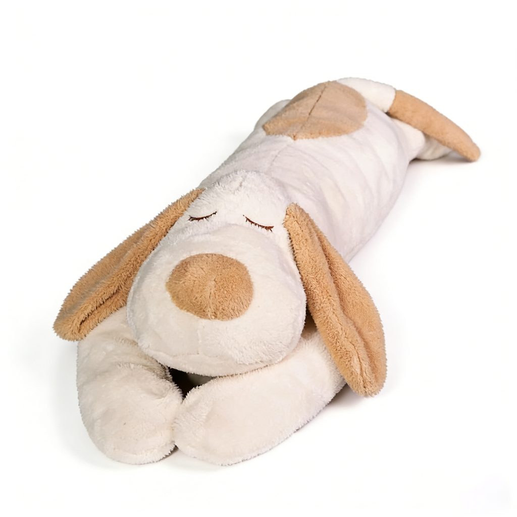 "Long Body Sleeping Dog Plush Pillow - Soft Stuffed Animal Cuddle Toy for Kids & Adults, Cute Dachshund Shaped Lumbar Support Pillow (Multiple Colors)"