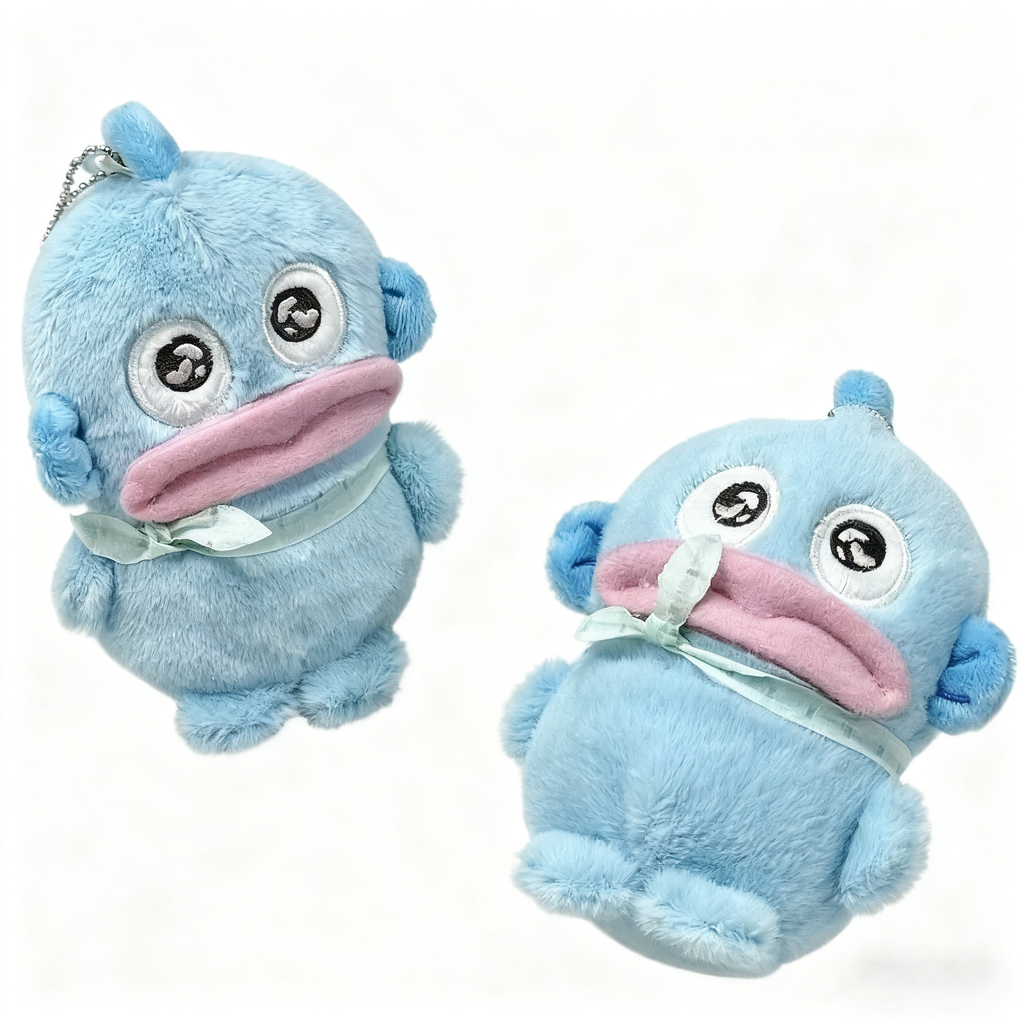 JELLY SIGHT Blue Flannel Plush Keychains - Japanese Movie & TV Themed, CE - Certified, Unisex for 14+y & 18+