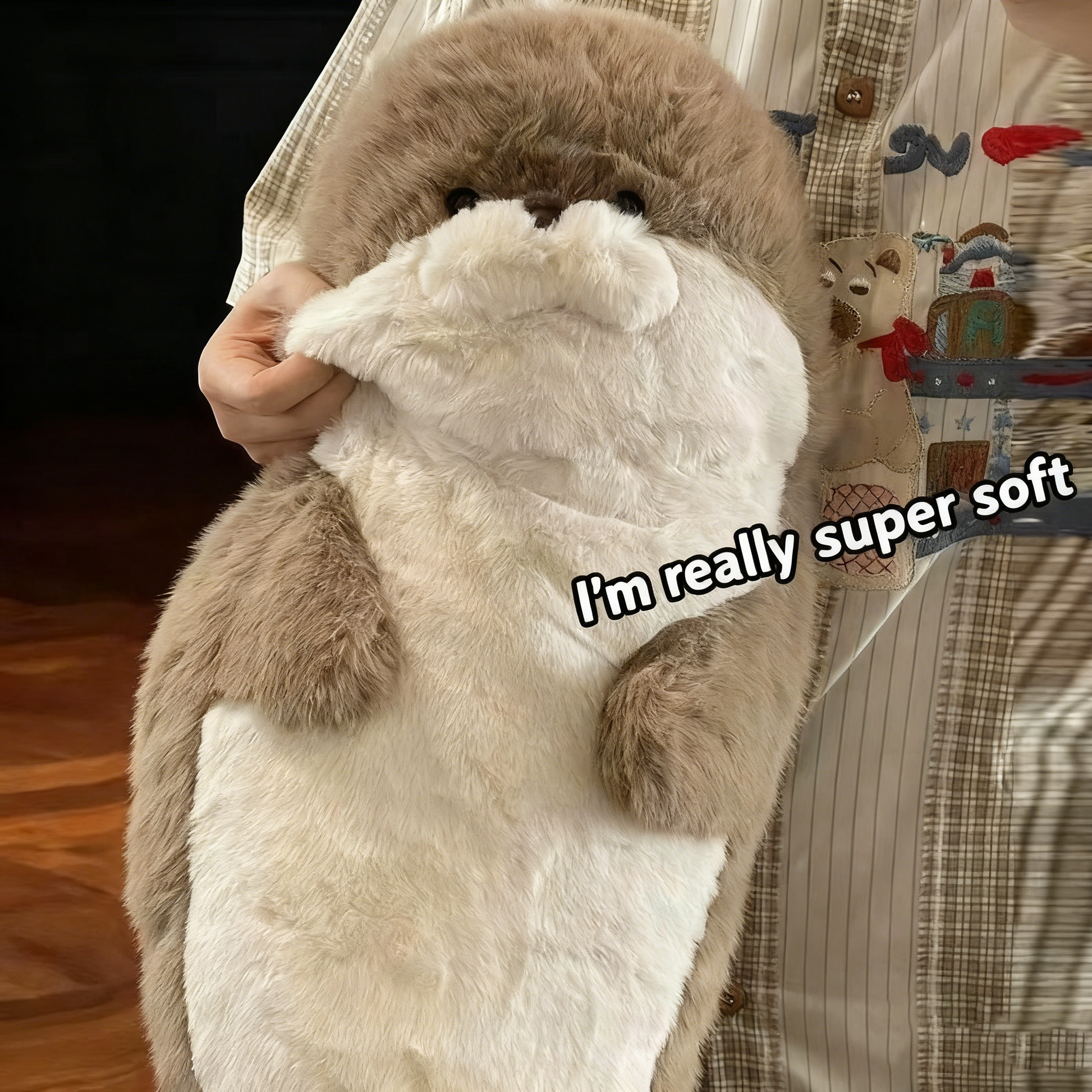 Kawaii Cartoon Sea Creature Sea Otter Plush Doll Pillow Blue Seal Sea Otter Stuffed Animal Birthday Gift For Boys And Girls