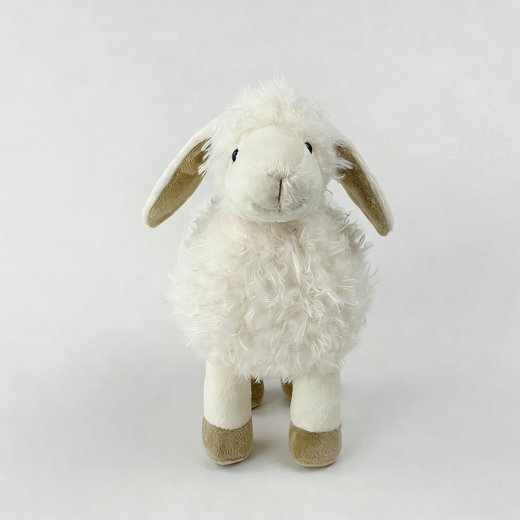 Children Soft White Sheep Plush Doll Baby Cute Animal Doll Girls Baby Stuffed Doll Home Toys Sleeping Mate Stuffed Plush Toys