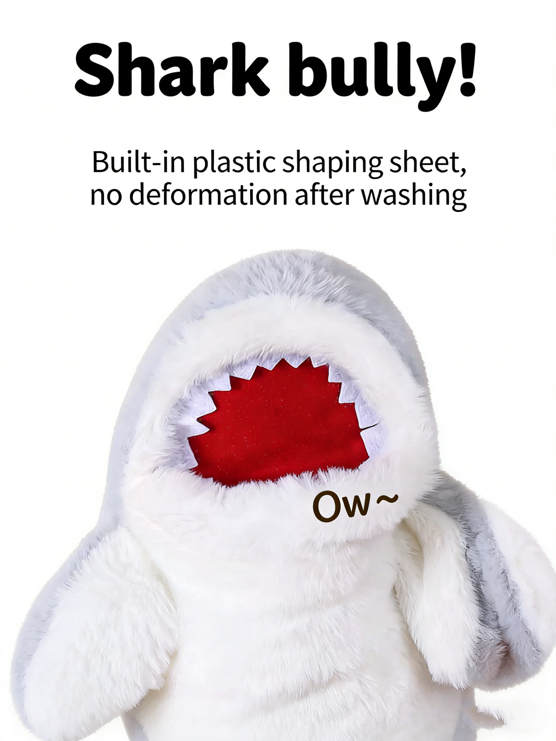 Cute Shark Hand Puppet Plush Toy - Soft Fluffy Animal Hand Puppets for Kids Toddlers, Interactive Puppet Show Toys, Gift for Boys Girls Birthday & Playtime