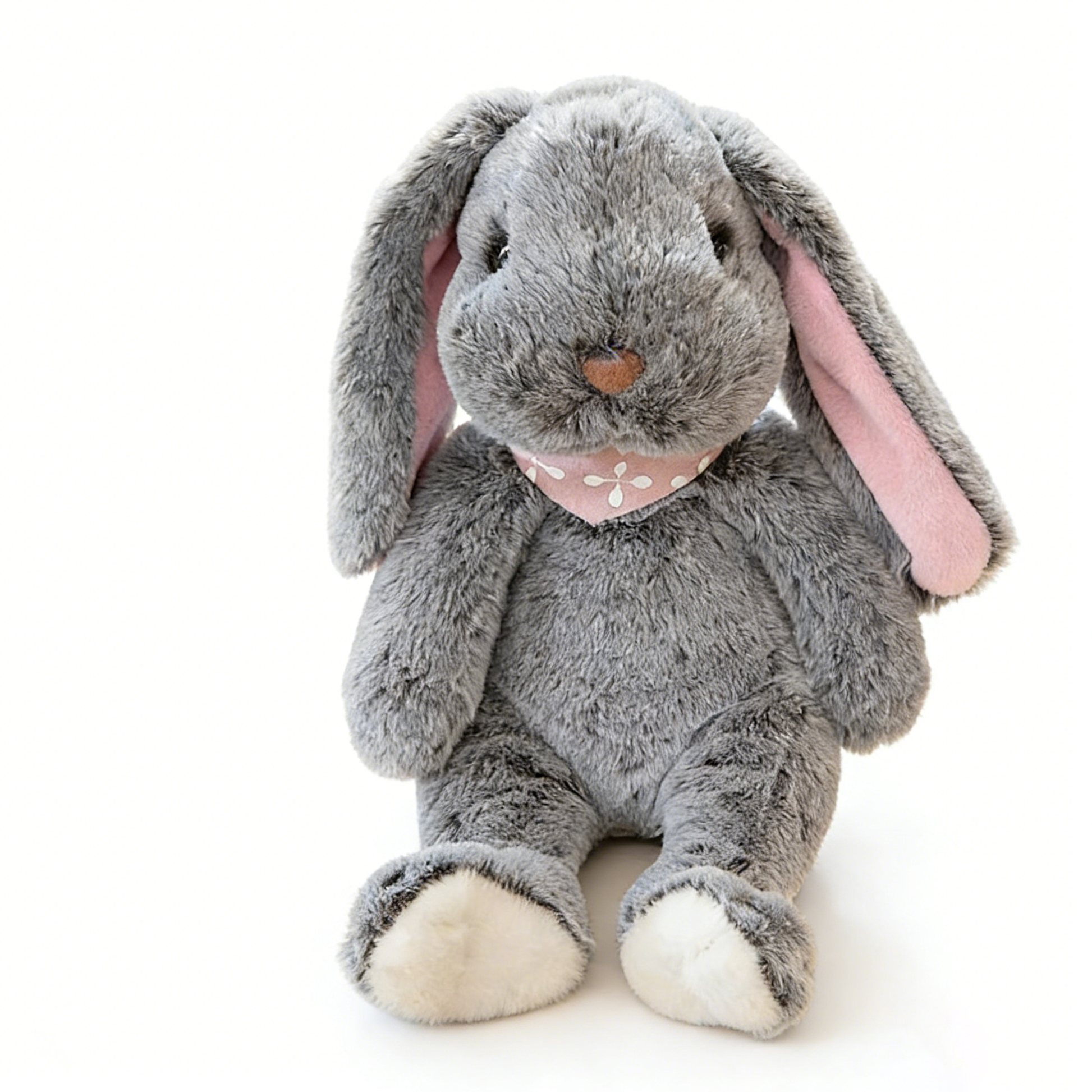 "Cute Long-Eared Bunny Plush Toy - Soft Stuffed Animal with Knit Sweater/Scarf | Adorable Kids Gift, Bedtime Companion (Multiple Colors)"