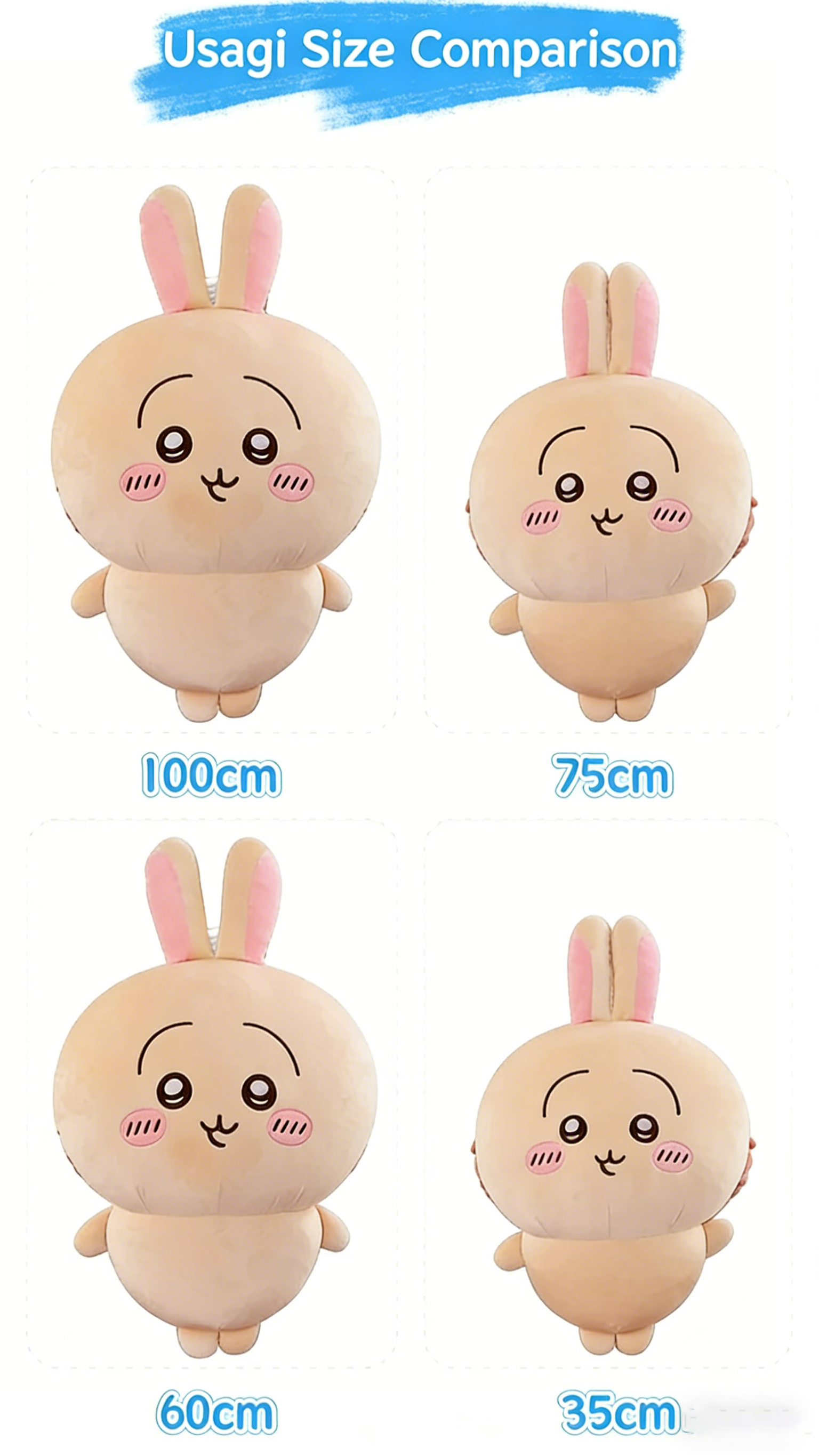 "Cute Round Animal Plush Toy Set  Soft Stuffed Bunny & Cat Plushies for Kids & Adults, Cuddly Cartoon Doll Gift for Bedroom Decor"