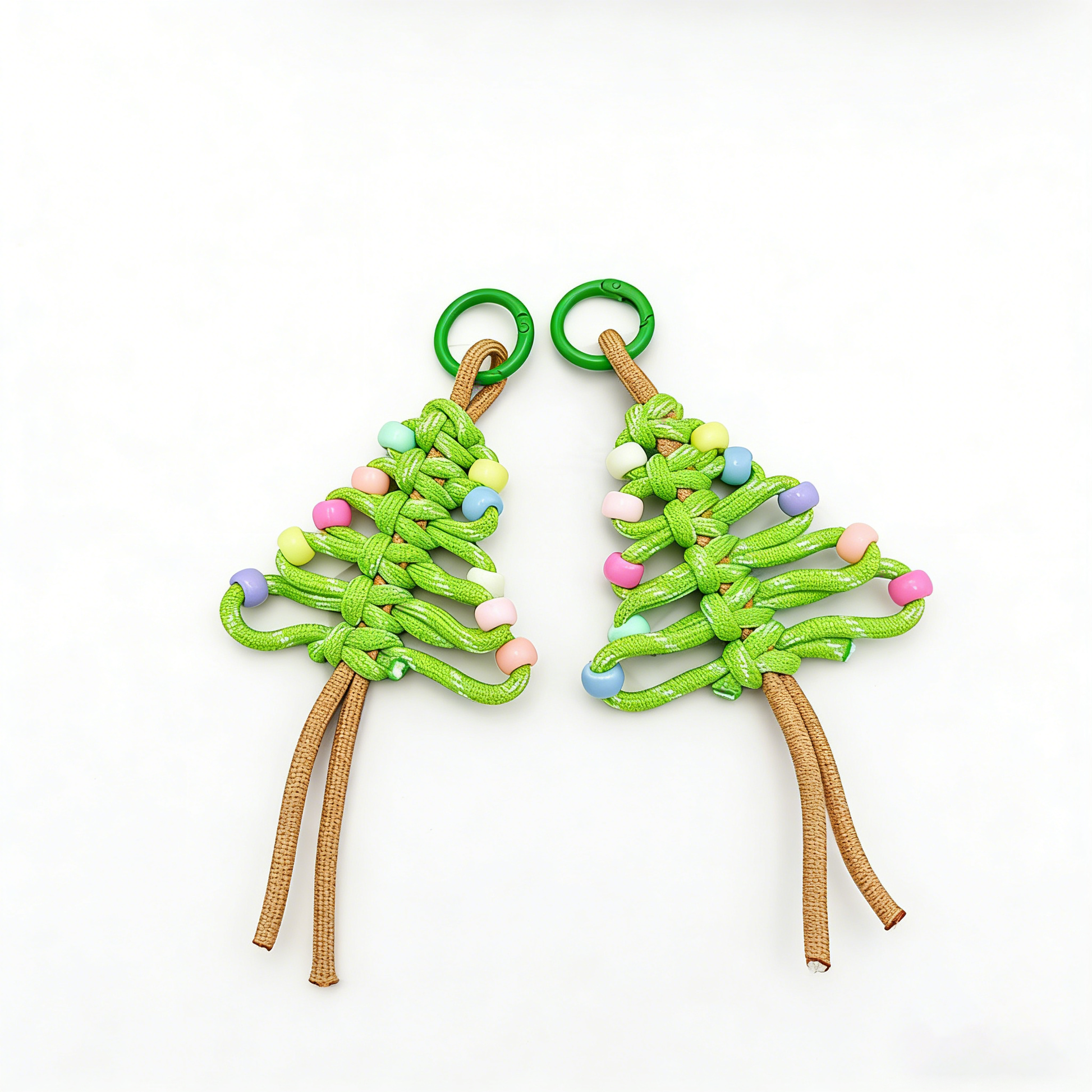 Chic Handmade Christmas Series Polyester Woven Charm | Minimalist Stylish Pendant for Bags & Effortless Looks