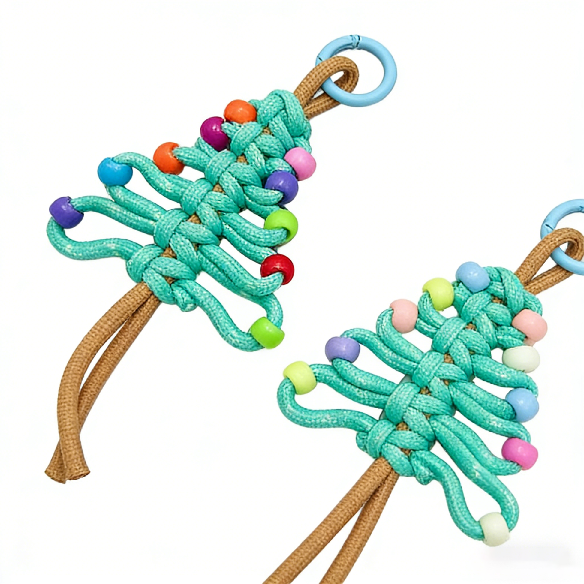 Chic Handmade Christmas Series Polyester Woven Charm | Minimalist Stylish Pendant for Bags & Effortless Looks