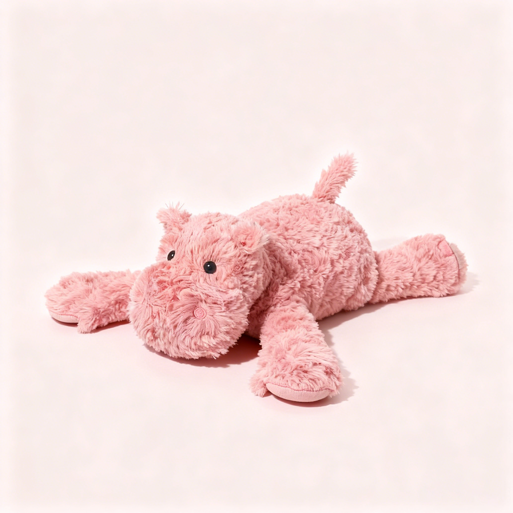 Pink Stuffed Plush Toys Cute Hippopotamus Sleep Pillow Companion Home Decor Adorable Gift Doll Birthday for Kids Girls Boy