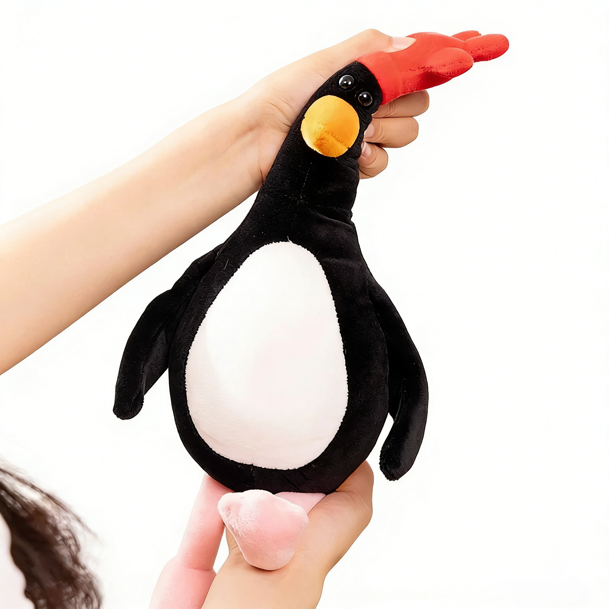 "Funny Penguin-Rooster Hybrid Plush Toy - Weird Animal Stuffed Doll, Quirky Cuddly Plush for Home Decor & Gift, Unique Animal Plushie"