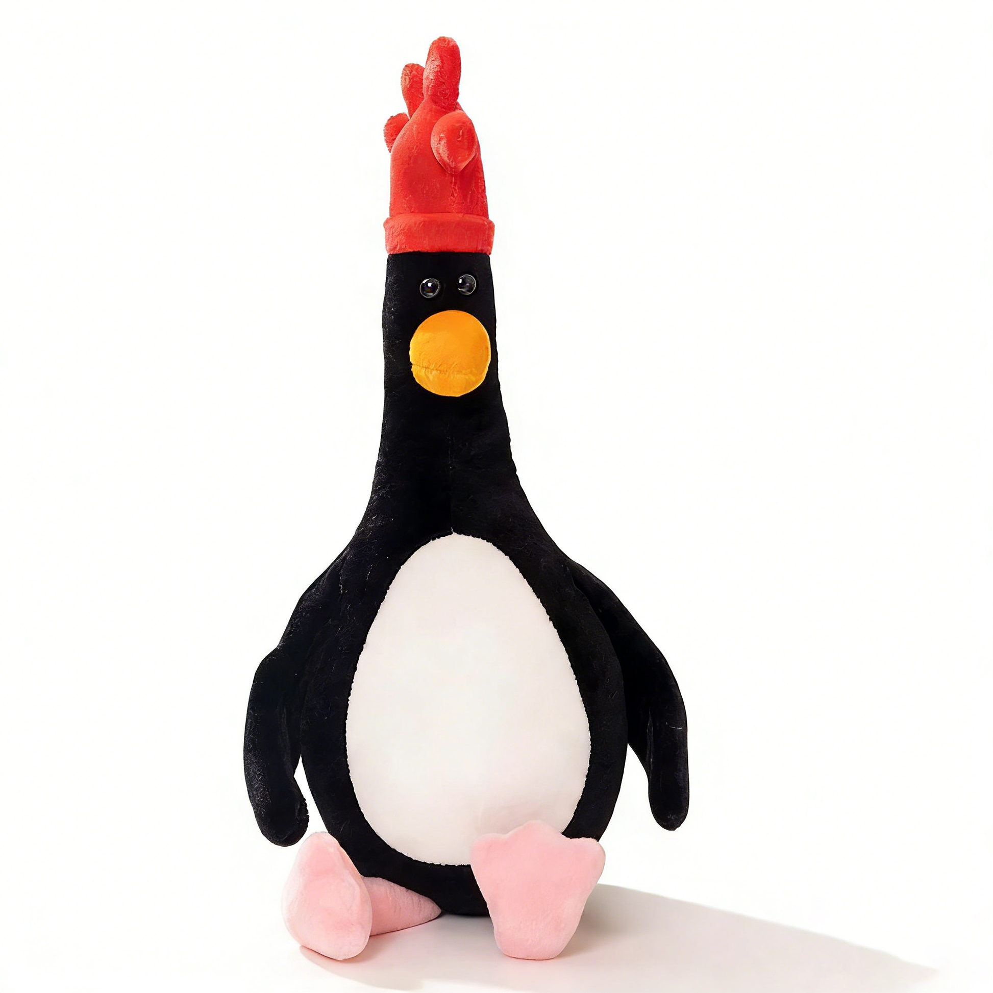 "Funny Penguin-Rooster Hybrid Plush Toy - Weird Animal Stuffed Doll, Quirky Cuddly Plush for Home Decor & Gift, Unique Animal Plushie"