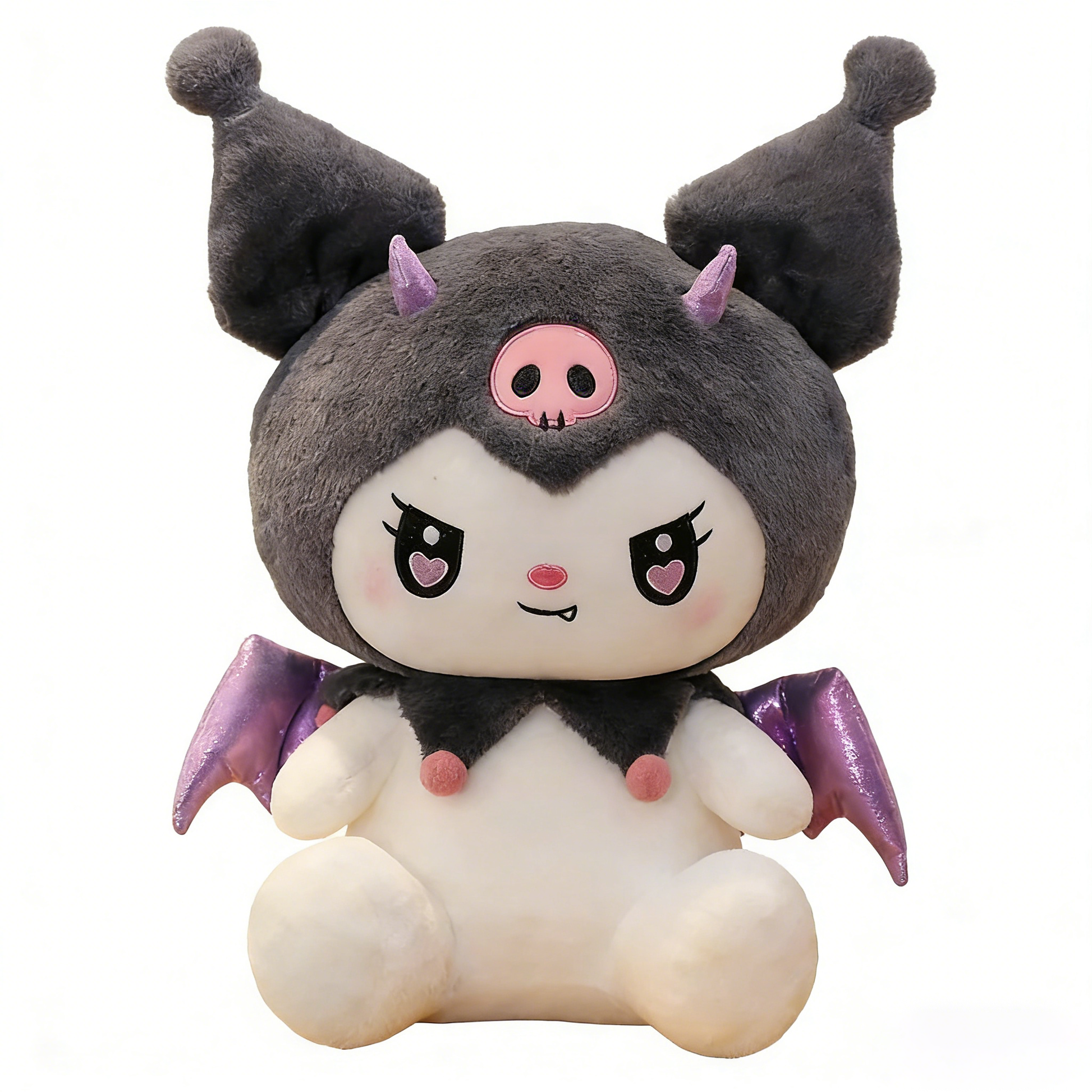 "Kawaii Demon & Bunny Plush Set - Soft Cuddly Stuffed Animals | Cute Couple Plushies for Kids, Collectors & Anime Fans"