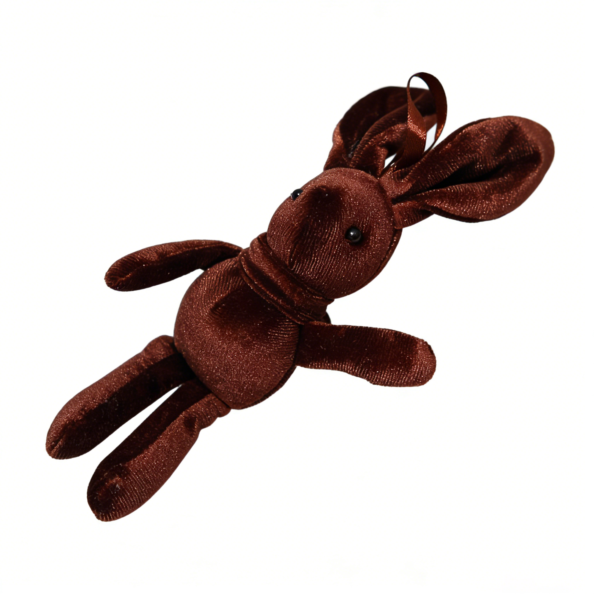 Velvet Wish Bunny Plush Keychain - Soft Corduroy Rabbit Stuffed Animal Charm for Bag/Car/Home | Cute Lucky Wish Rabbit Toy (Multiple Colors)