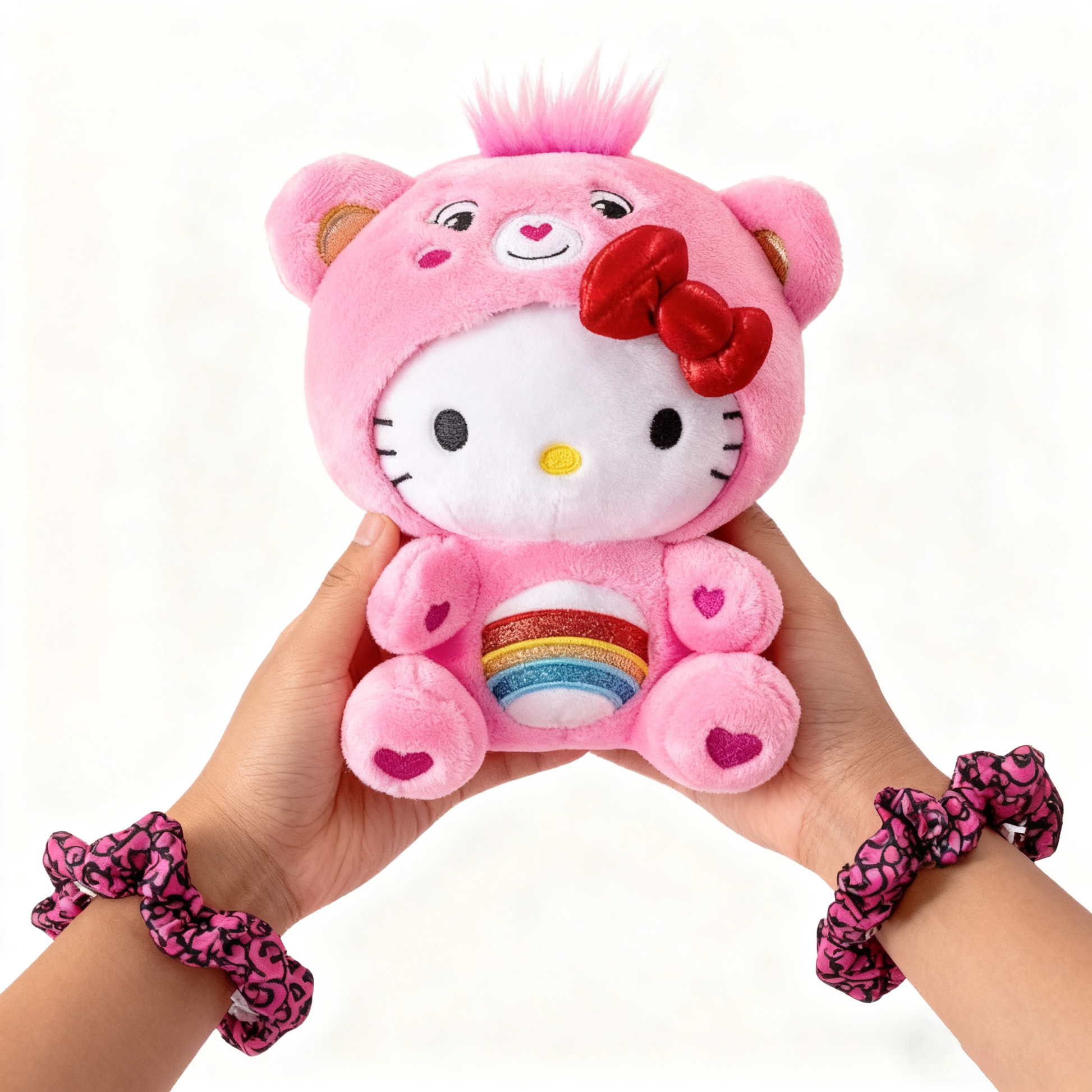Meet the Dreamy Sanrio x Care Bears Crossover Plushies: 30cm of Rainbow Magic!