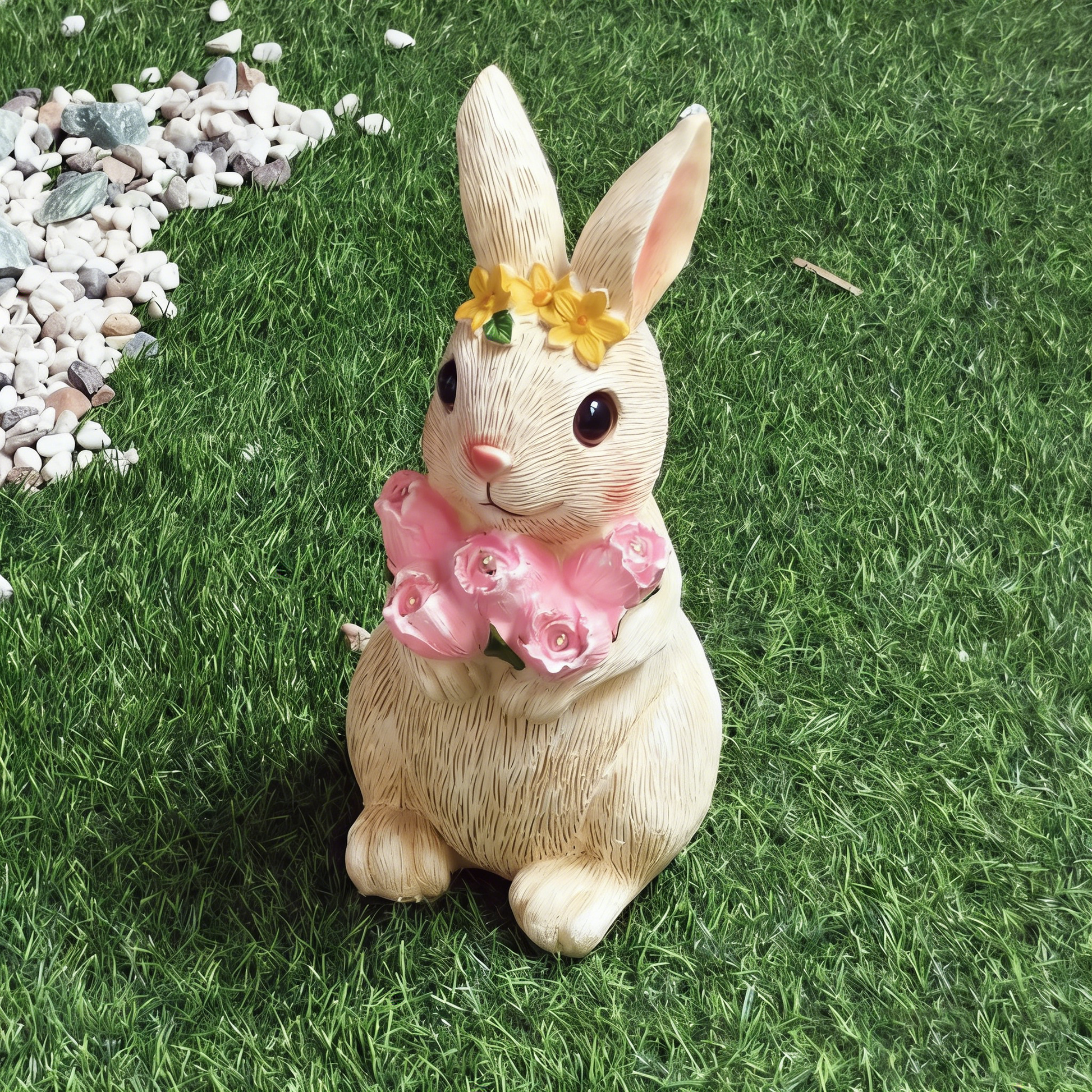 Solar Garden Lights Resin Elf Statue - Outdoor Decorative Solar-Powered LED Lights for Yard, Patio, Garden - Cute Resin Fairy/Elephant/Cat Figurine Solar Lamp (Waterproof, Auto On/Off)