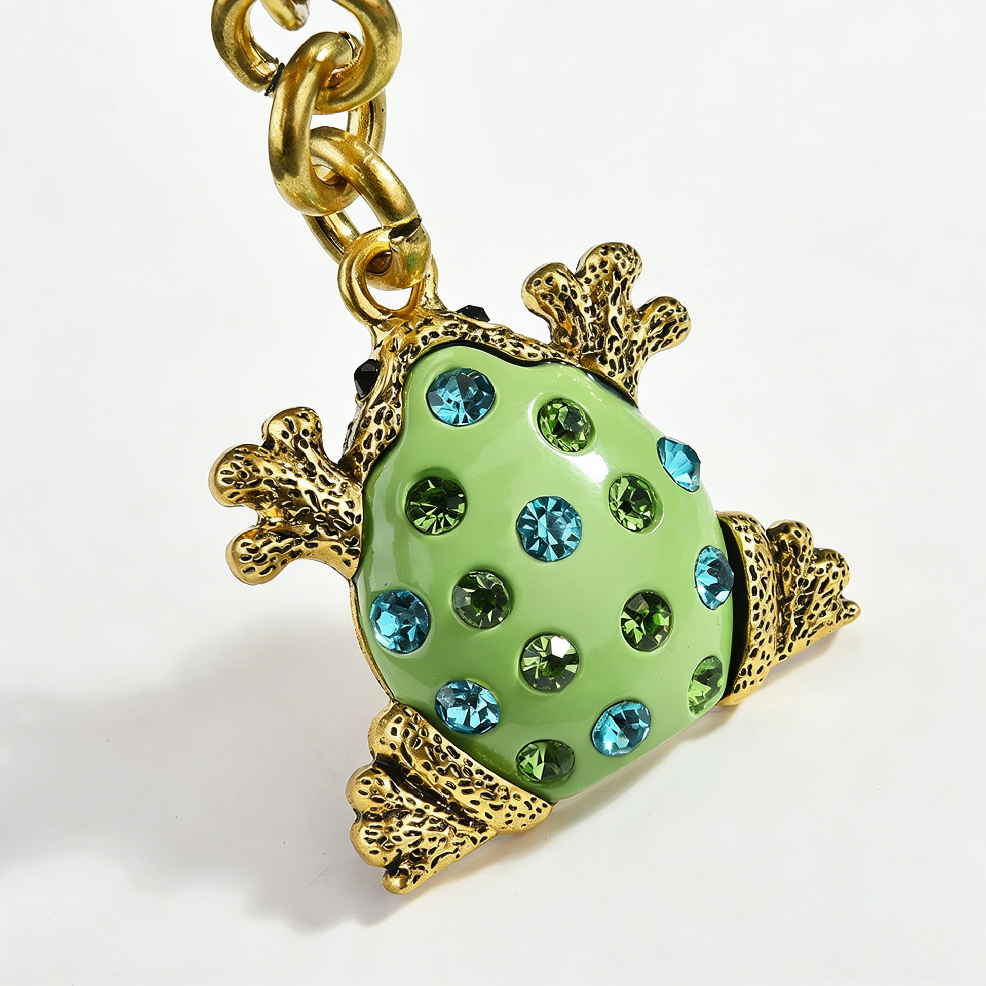 3D Gold Embossed Cute Frog Charm | Versatile Lucky Frog Bag Keychain Accessory