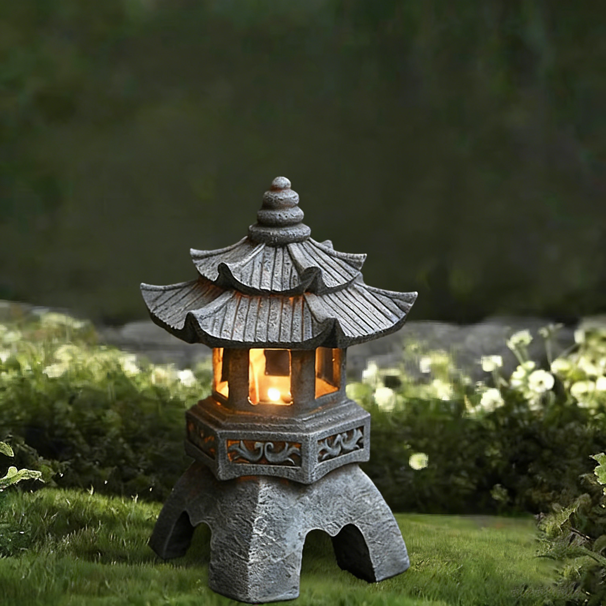 Solar Garden Lights Resin Elf Statue - Outdoor Decorative Solar-Powered LED Lights for Yard, Patio, Garden - Cute Resin Fairy/Elephant/Cat Figurine Solar Lamp (Waterproof, Auto On/Off)