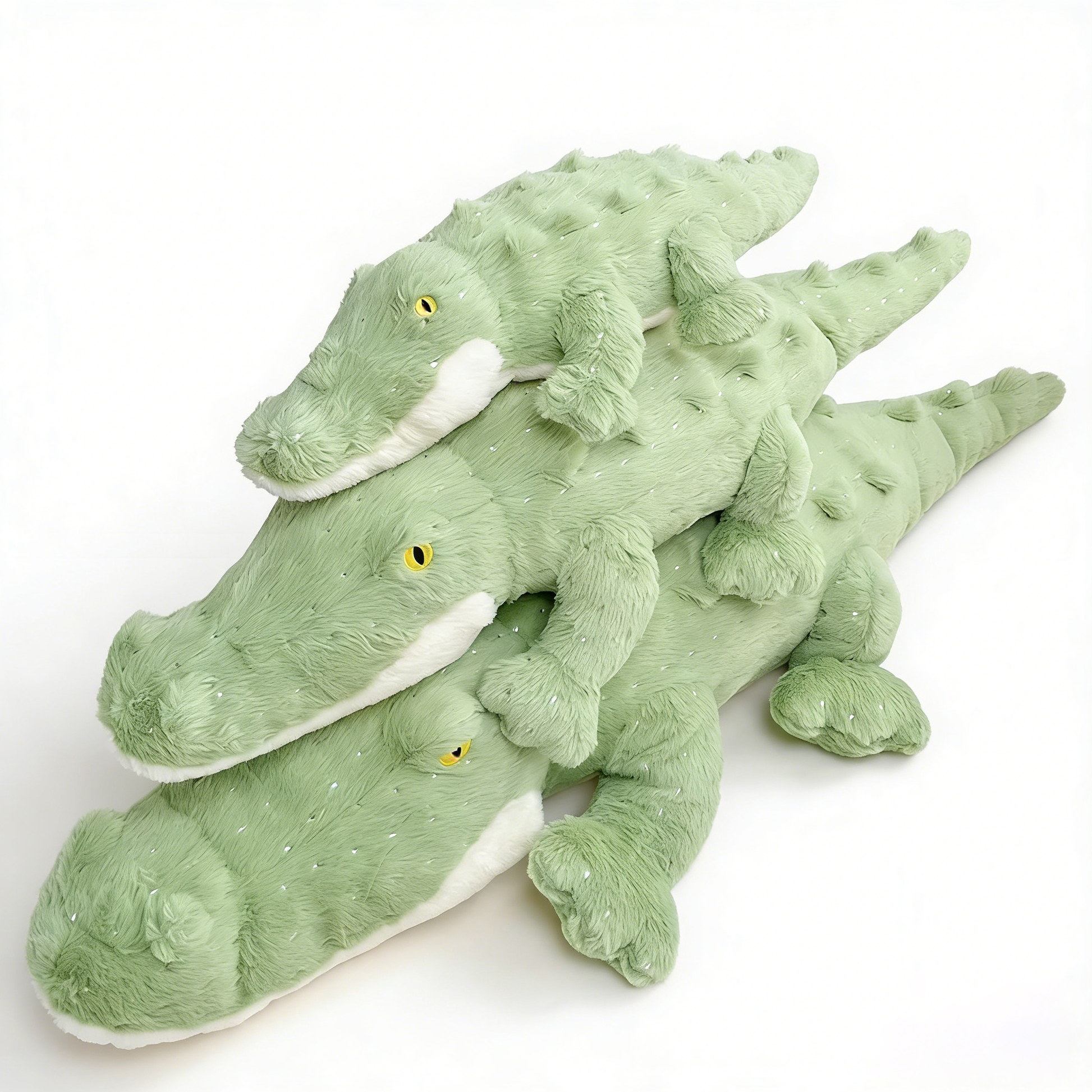 Giant Green Crocodile Plush Toy (Multiple Sizes) - Soft Stuffed Animal Pillow for Kids Adults Bedroom Decor Birthday Gift